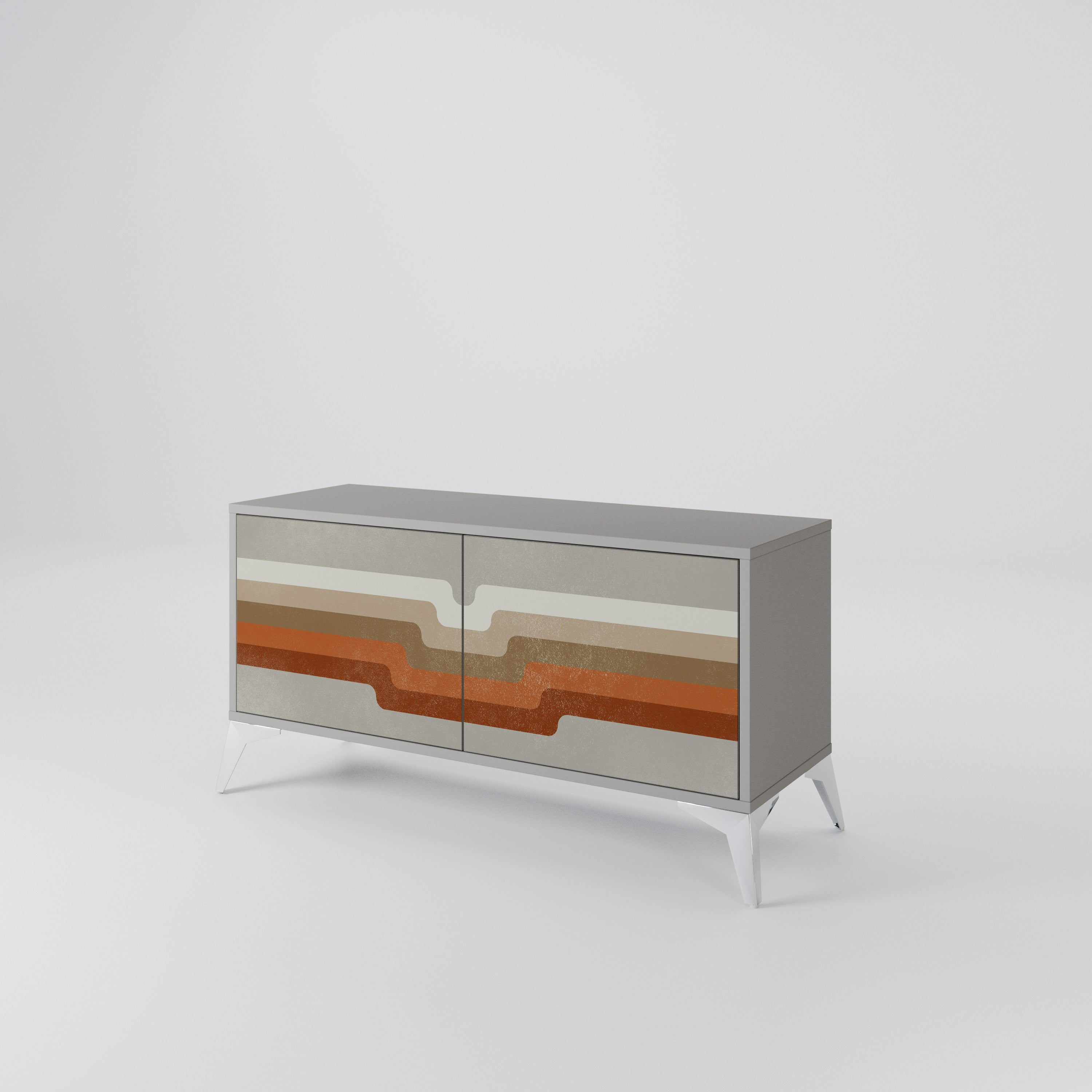 PECULIAR TRAIL Compact 2-Door TV Cabinet