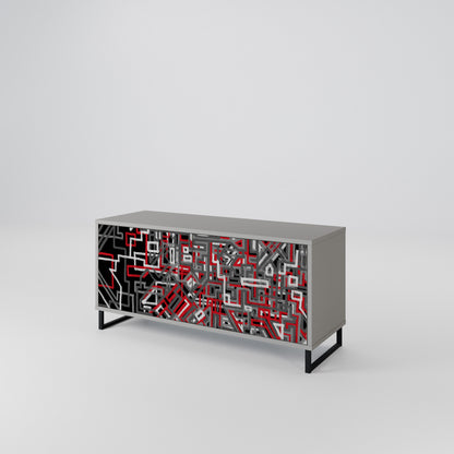BROKEN LINES Compact 2-Door TV Cabinet