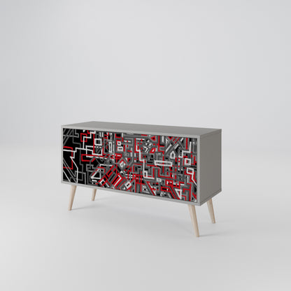 BROKEN LINES Compact 2-Door TV Cabinet