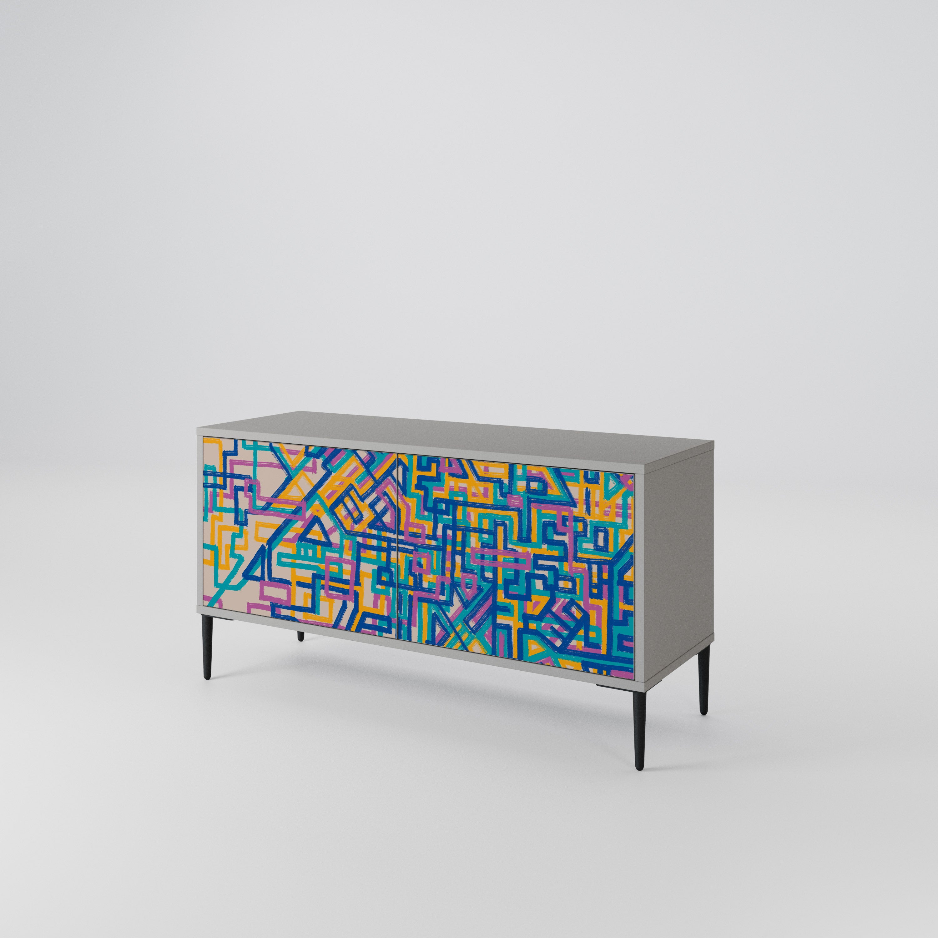 MEMORIES MAP Compact 2-Door TV Cabinet