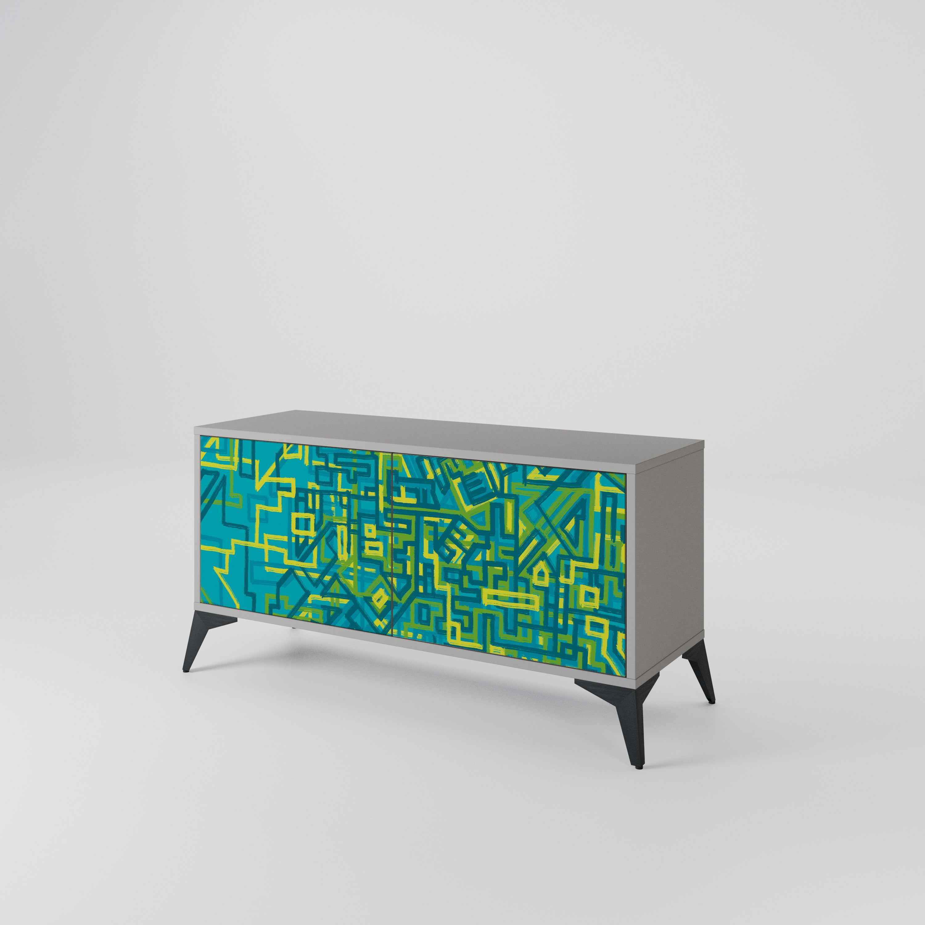 NOSTALGIC MEMORIES Compact 2-Door TV Cabinet