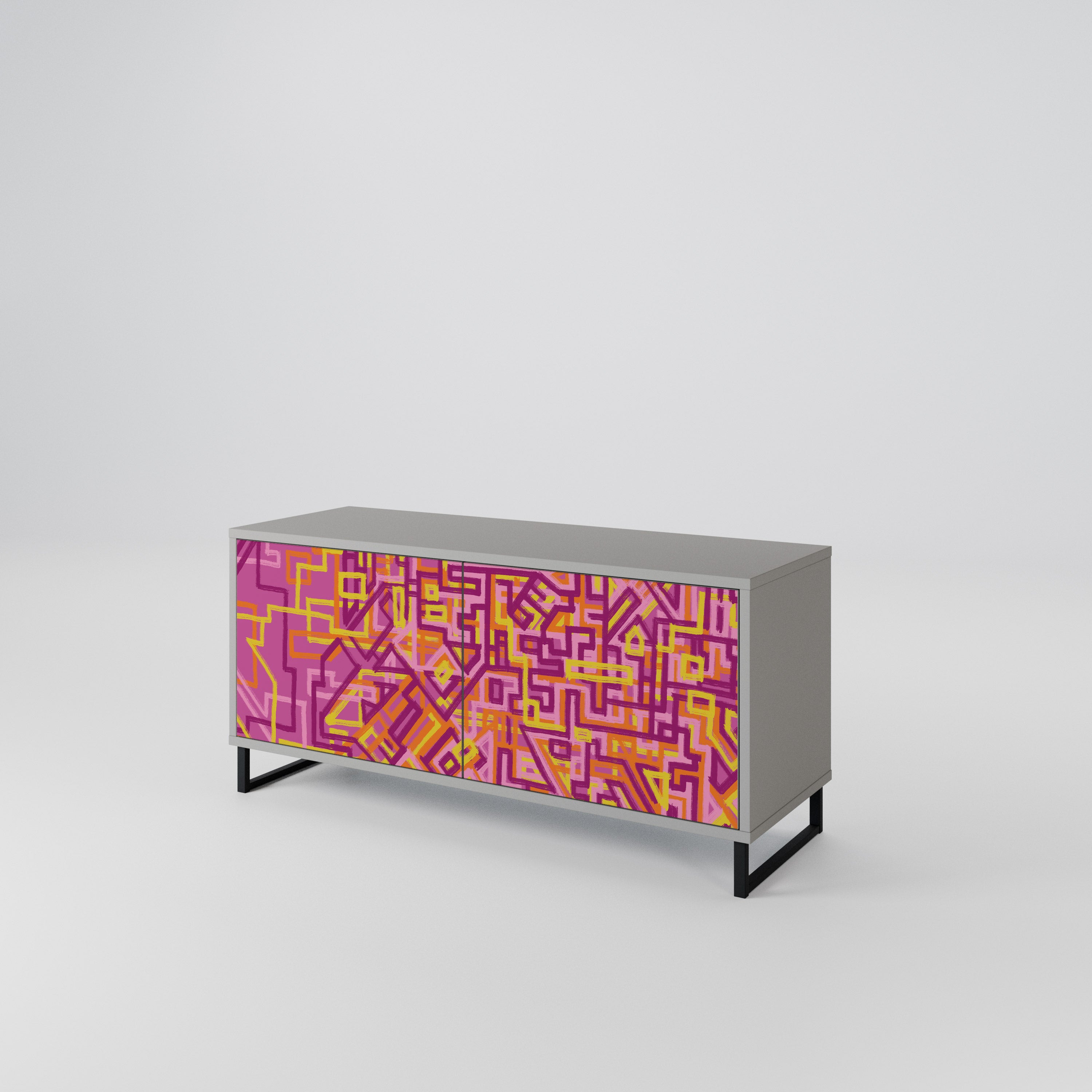 LOVELY MEMORIES Compact 2-Door TV Cabinet