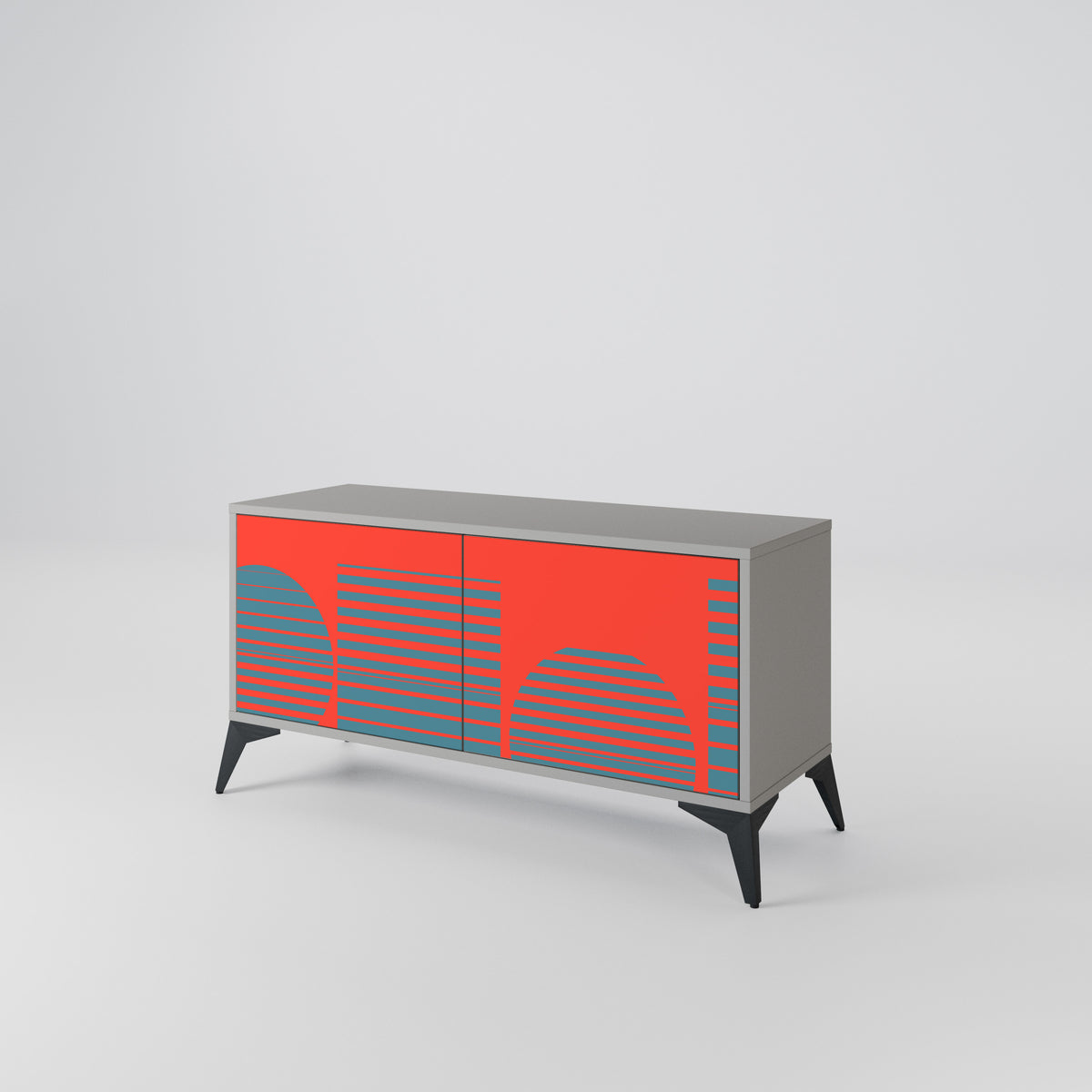RISING GEOMETRY STARS Compact 2-Door TV Cabinet