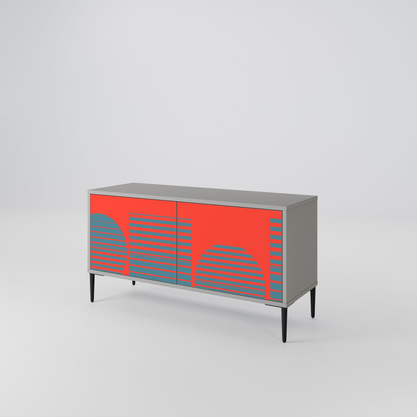 RISING GEOMETRY STARS Compact 2-Door TV Cabinet
