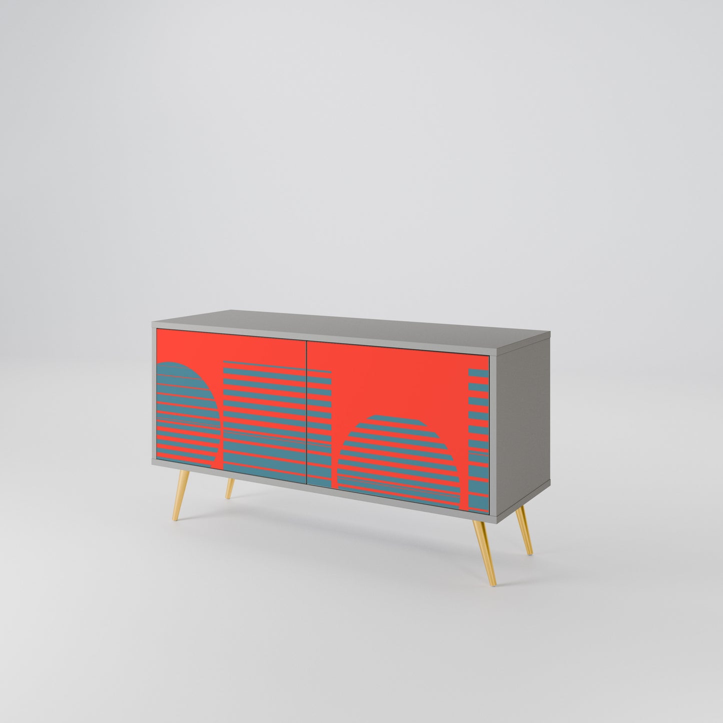 RISING GEOMETRY STARS Compact 2-Door TV Cabinet