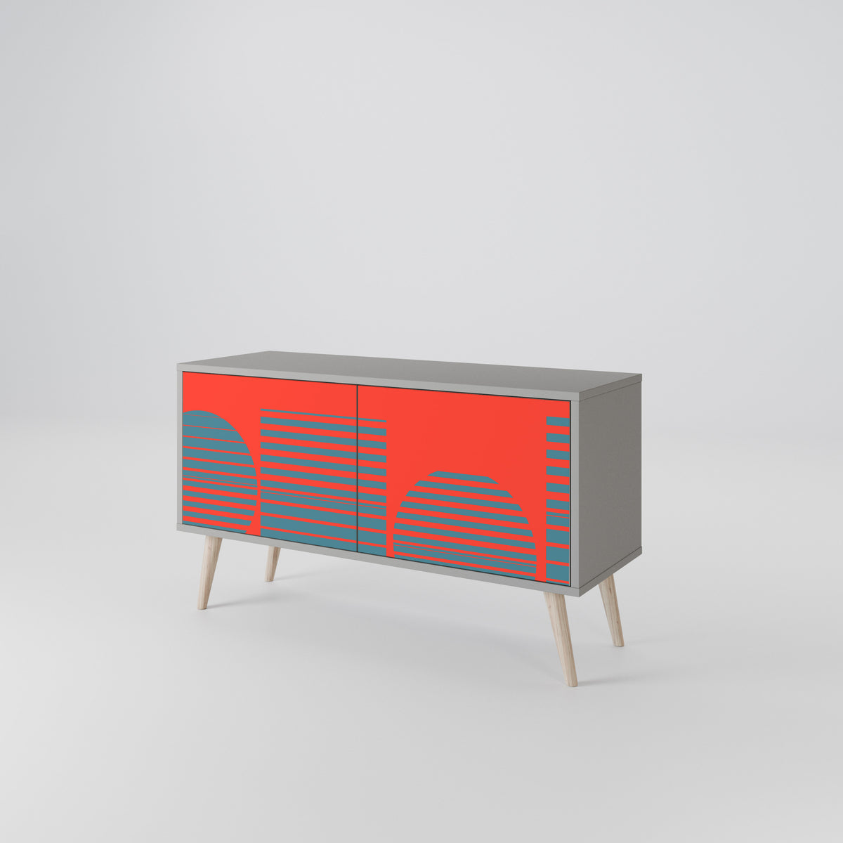 RISING GEOMETRY STARS Compact 2-Door TV Cabinet