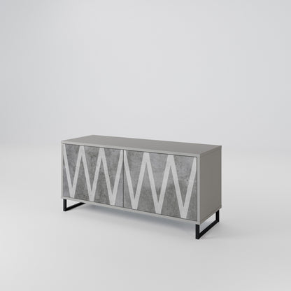 SOLID ZIG ZAG Compact 2-Door TV Cabinet