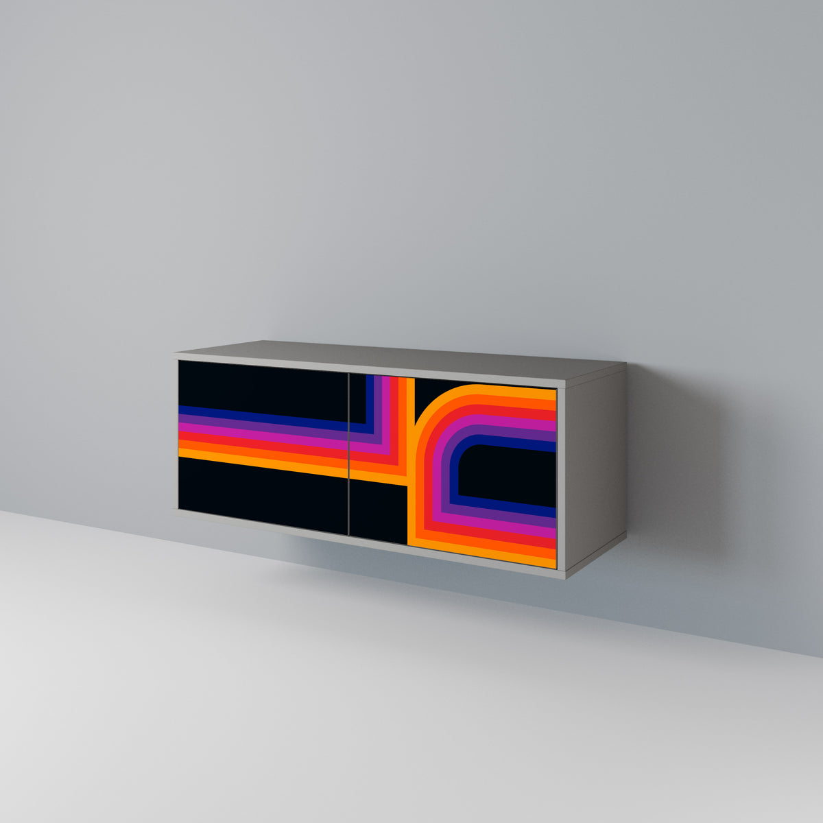 BLINDED BY THE LIGHTS Compact 2-Door TV Cabinet