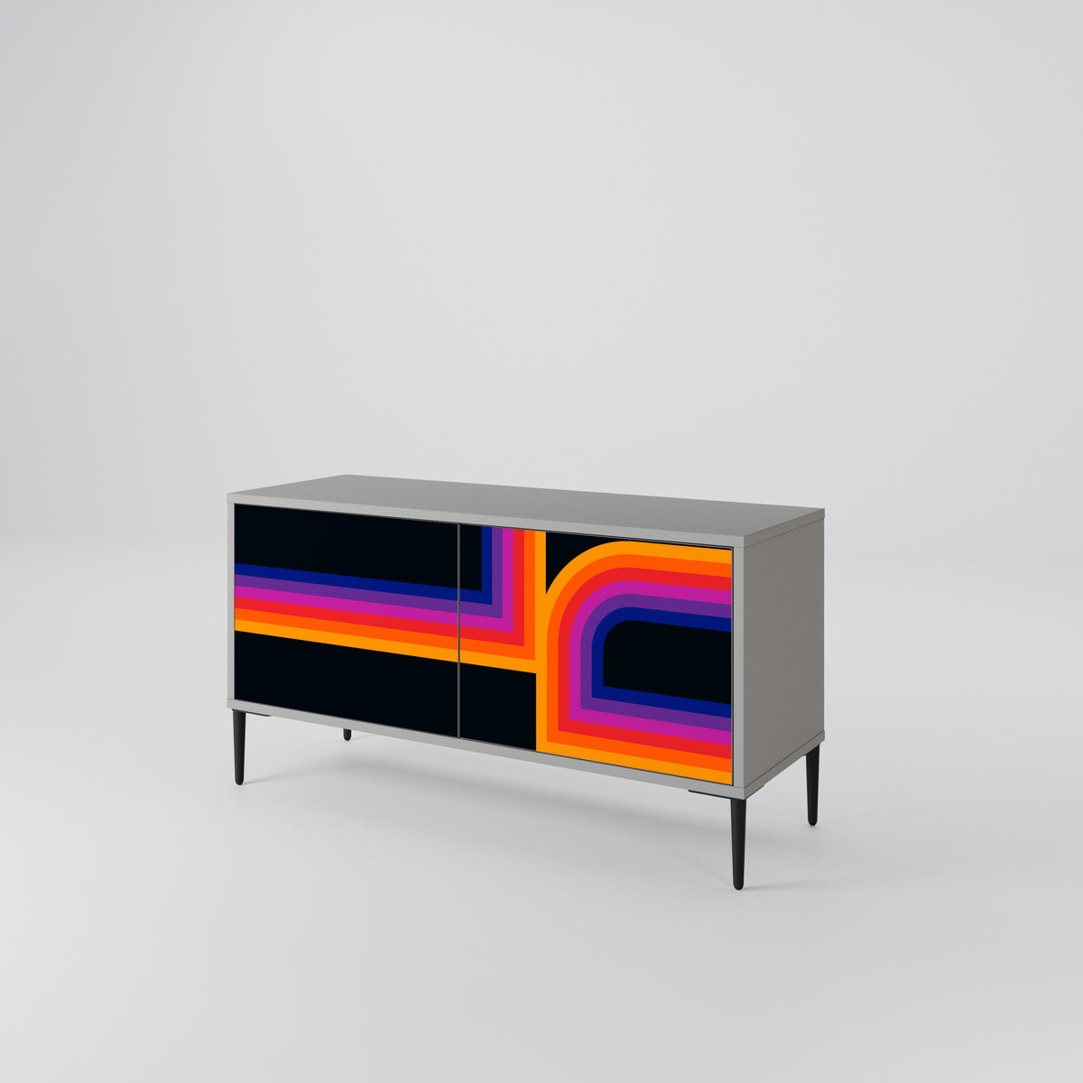 BLINDED BY THE LIGHTS Compact 2-Door TV Cabinet