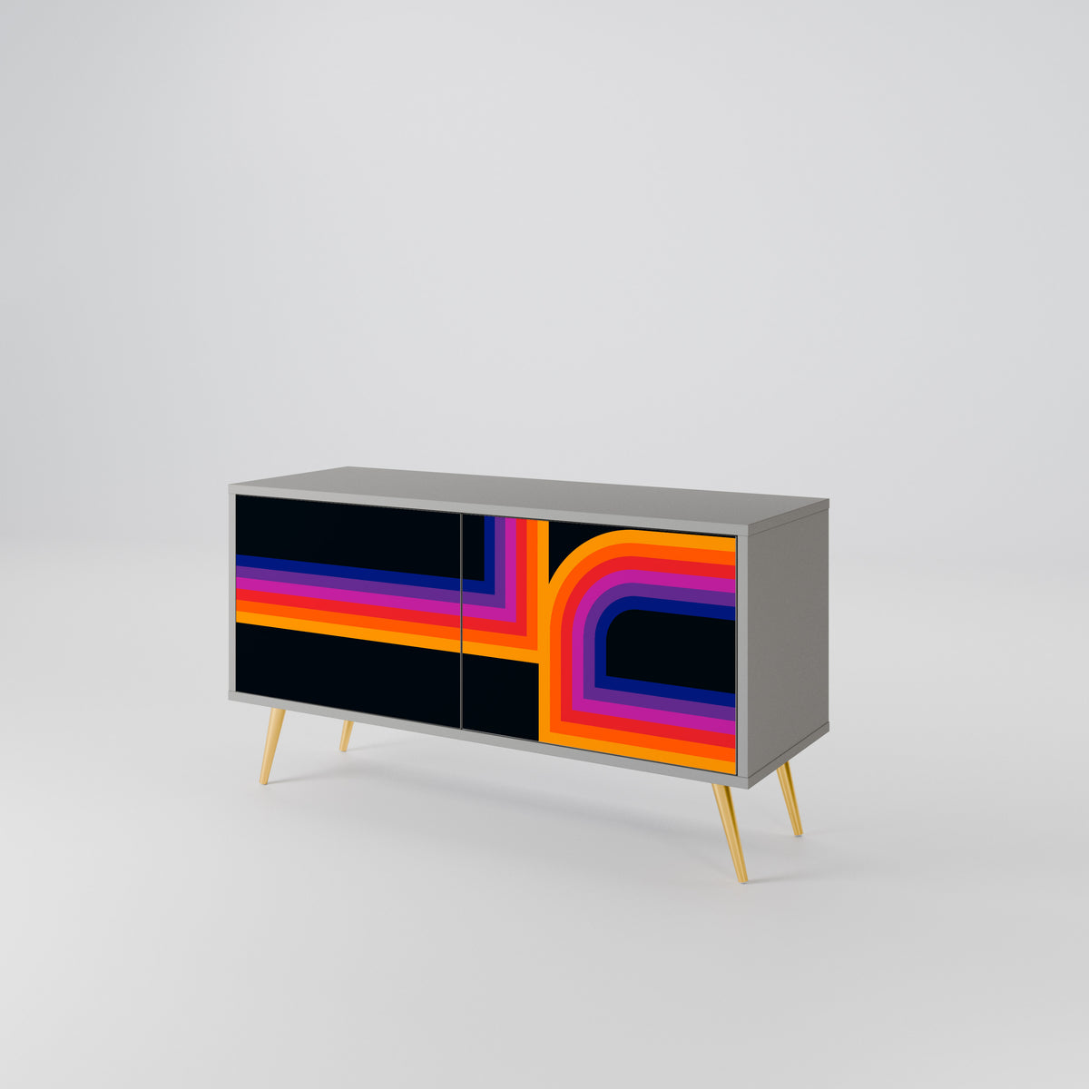 BLINDED BY THE LIGHTS Compact 2-Door TV Cabinet