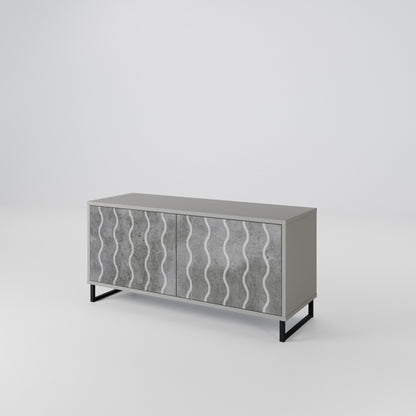 WAVES OF CONCRETE Compact 2-Door TV Cabinet