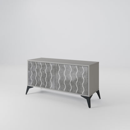 WAVES OF CONCRETE Compact 2-Door TV Cabinet