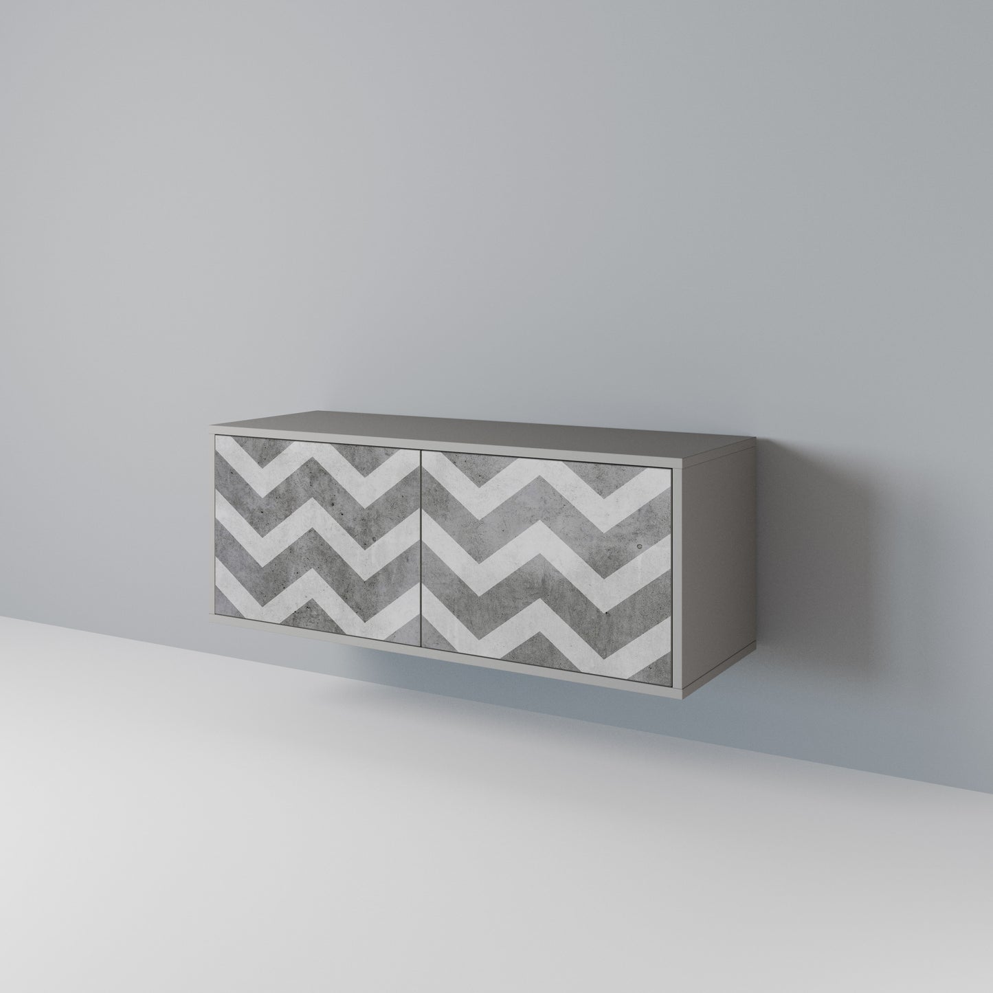 TOUGH ZIG ZAG Compact 2-Door TV Cabinet