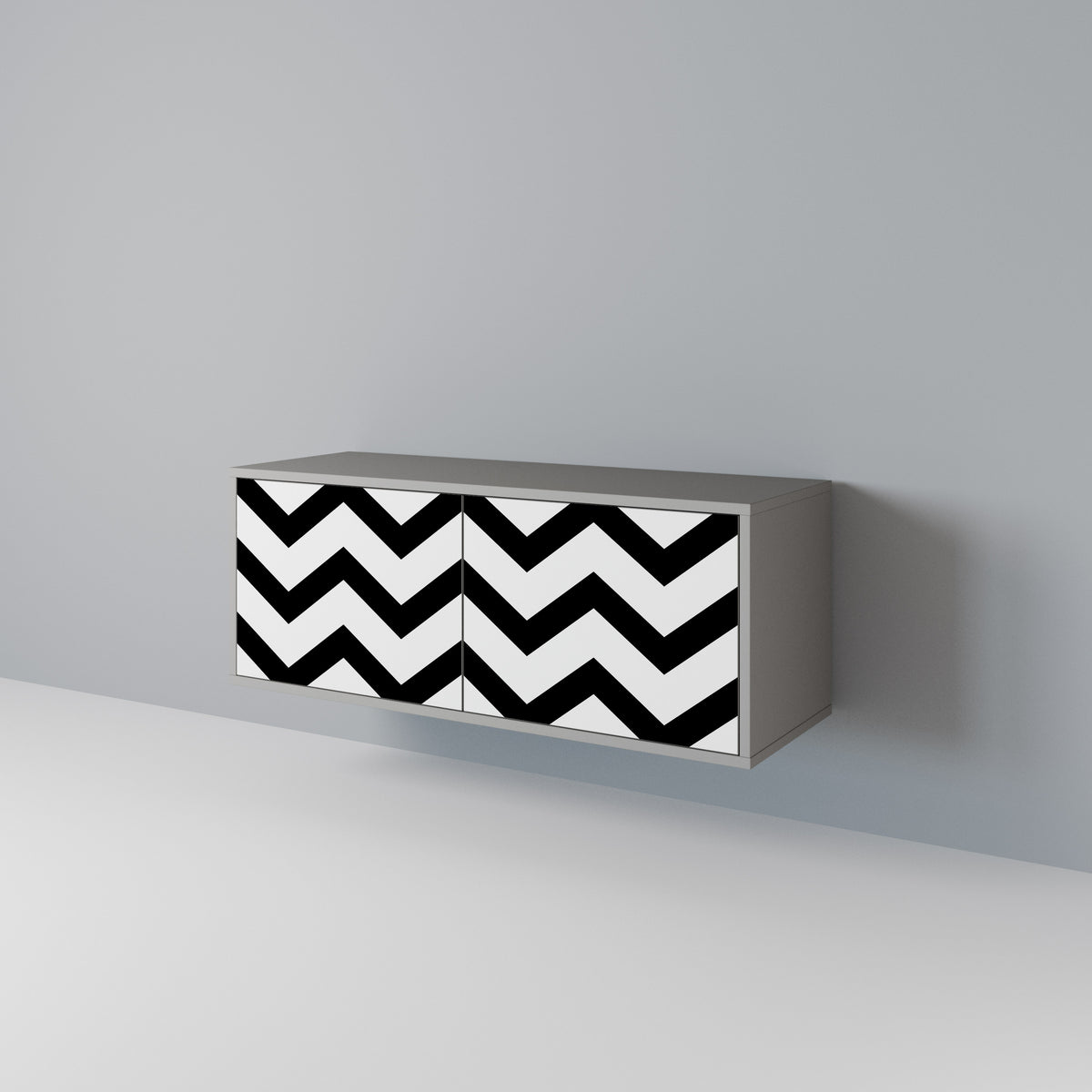 CLASSIC ZIG ZAG Compact 2-Door TV Cabinet