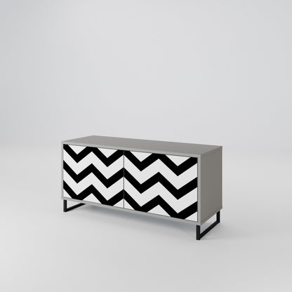 CLASSIC ZIG ZAG Compact 2-Door TV Cabinet