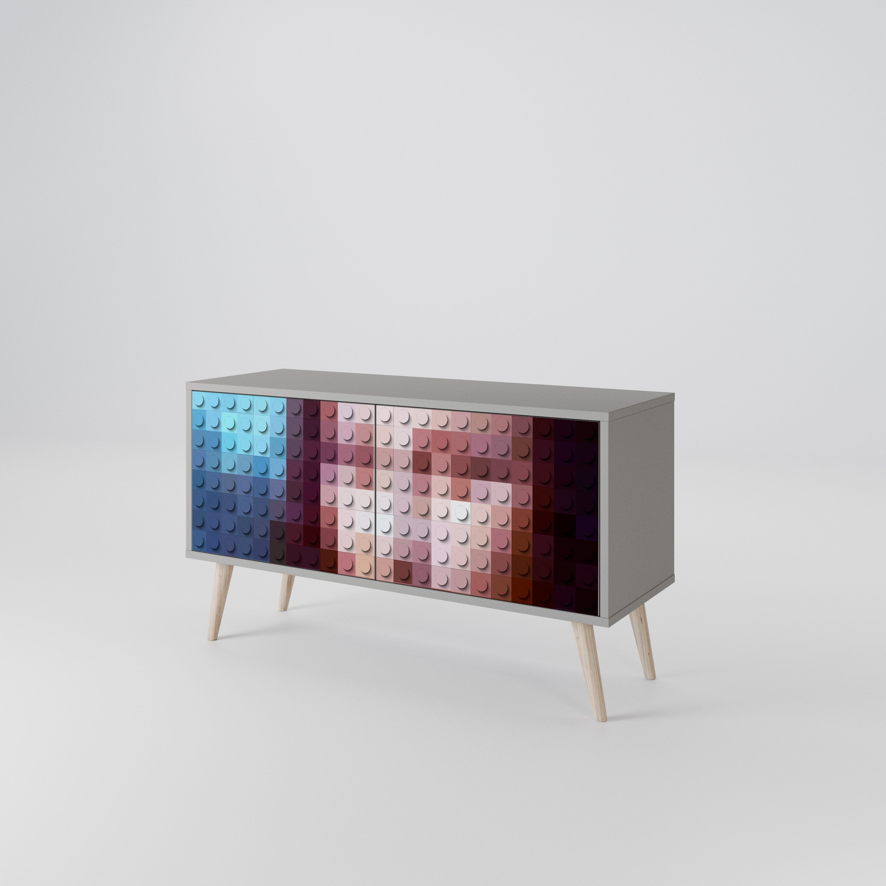 CONSTRUCTIVE ART Compact 2-Door TV Cabinet