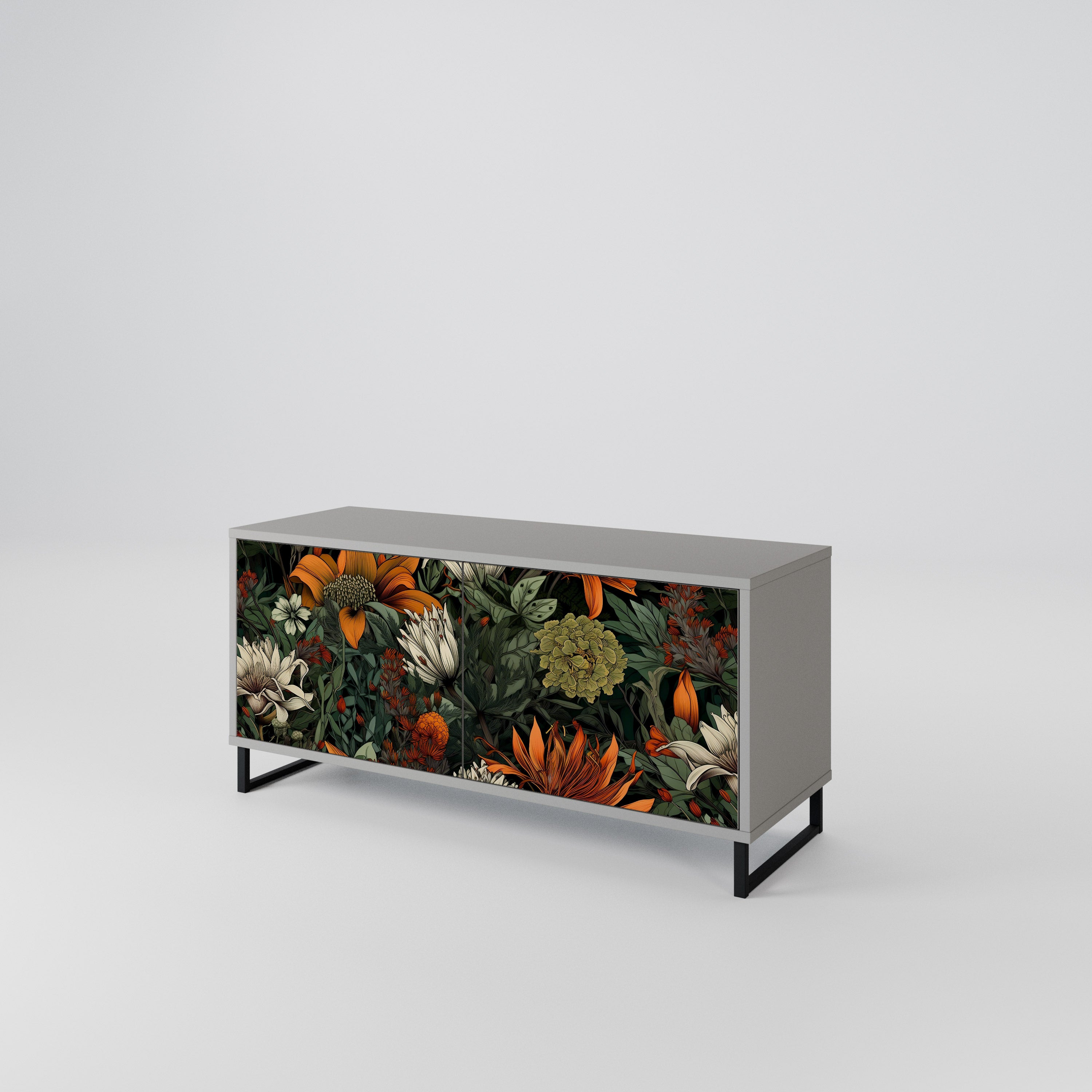 MIDNIGHT SPROUT Compact 2-Door TV Cabinet