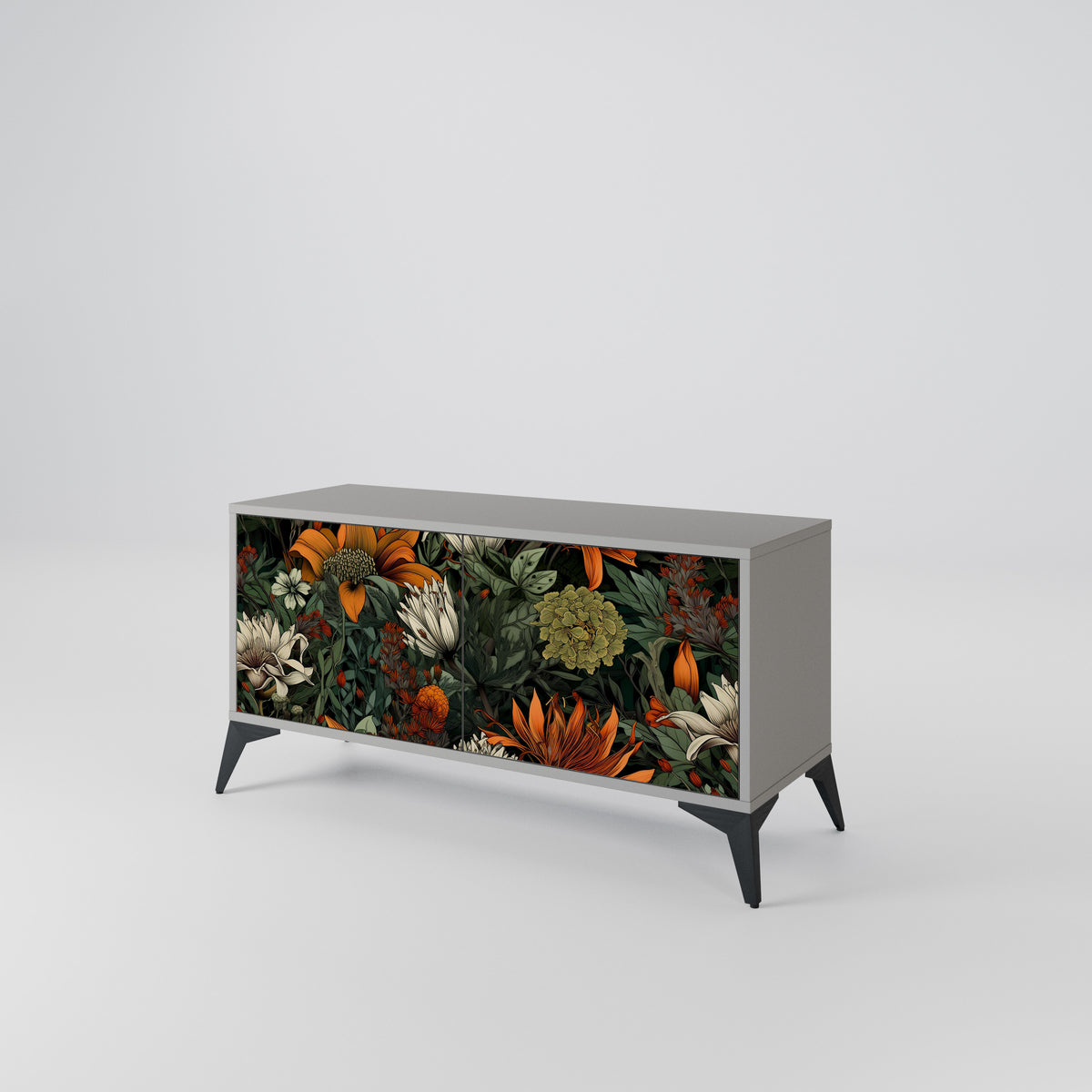 MIDNIGHT SPROUT Compact 2-Door TV Cabinet