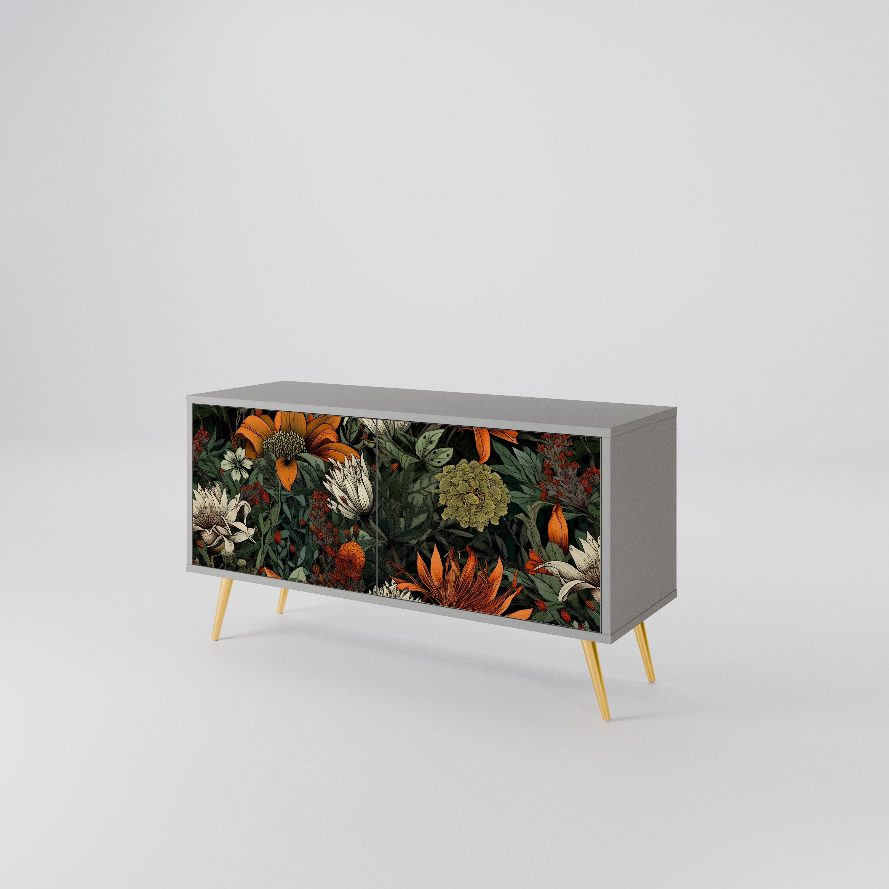 MIDNIGHT SPROUT Compact 2-Door TV Cabinet