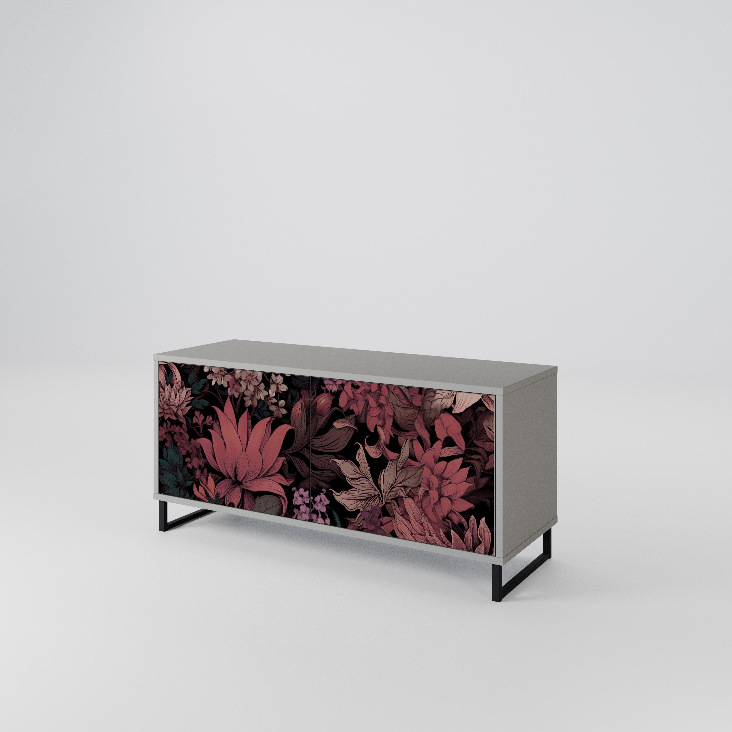 FLORAL WHISPER Compact 2-Door TV Cabinet