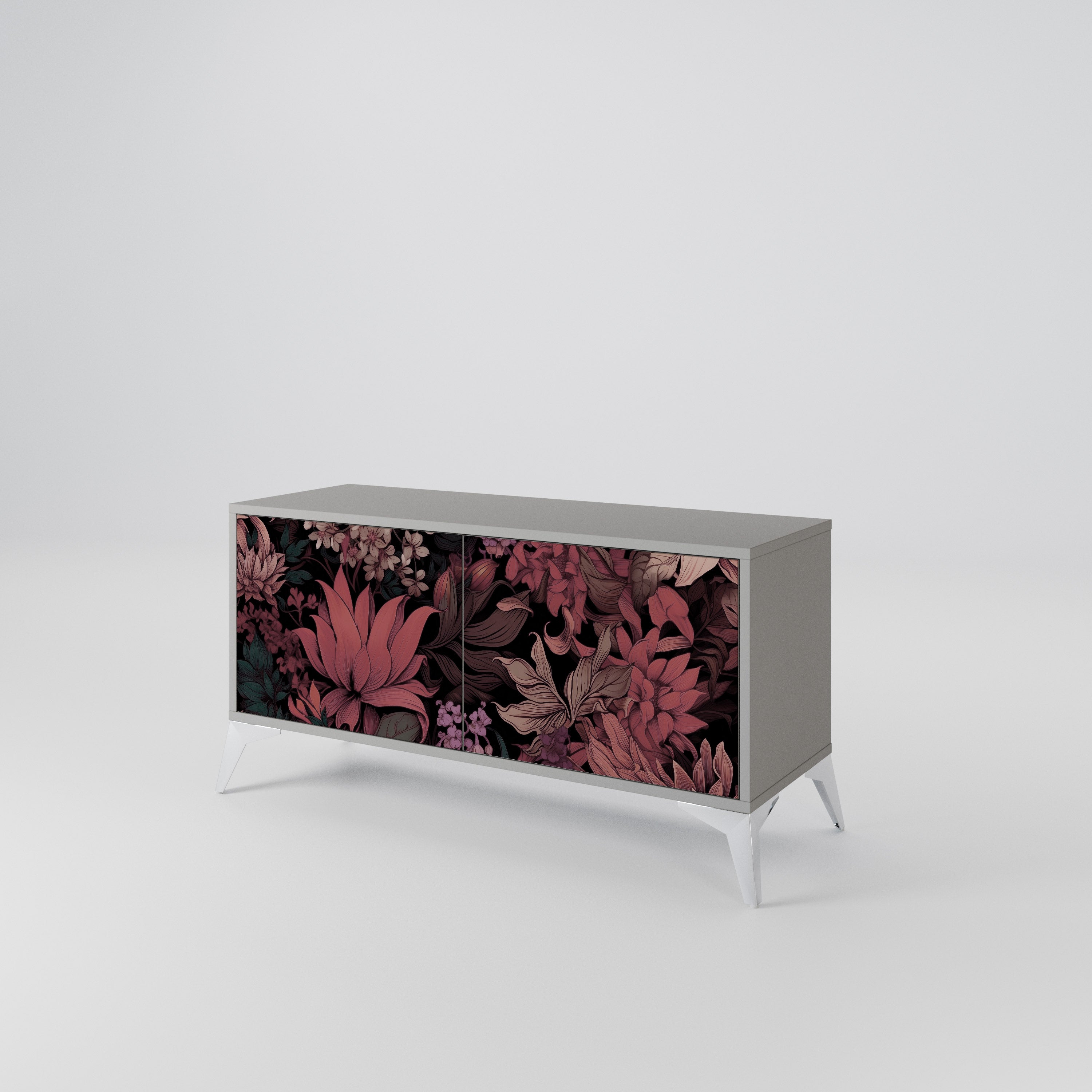 FLORAL WHISPER Compact 2-Door TV Cabinet
