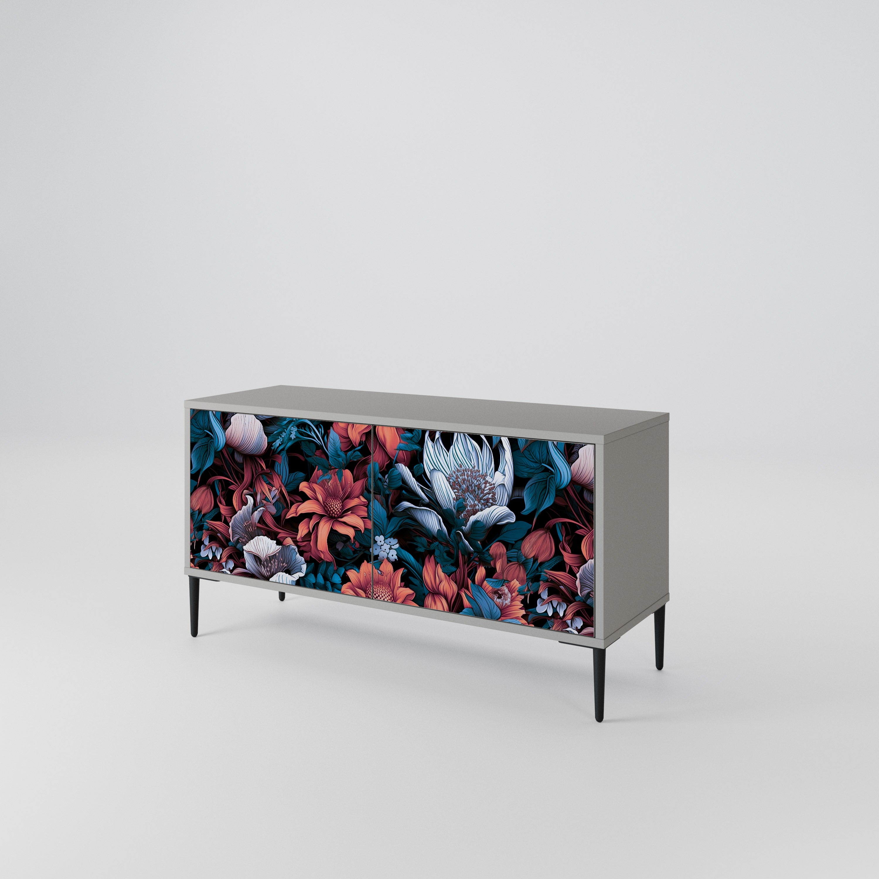 ETHEREAL BLOSSOMS Compact 2-Door TV Cabinet