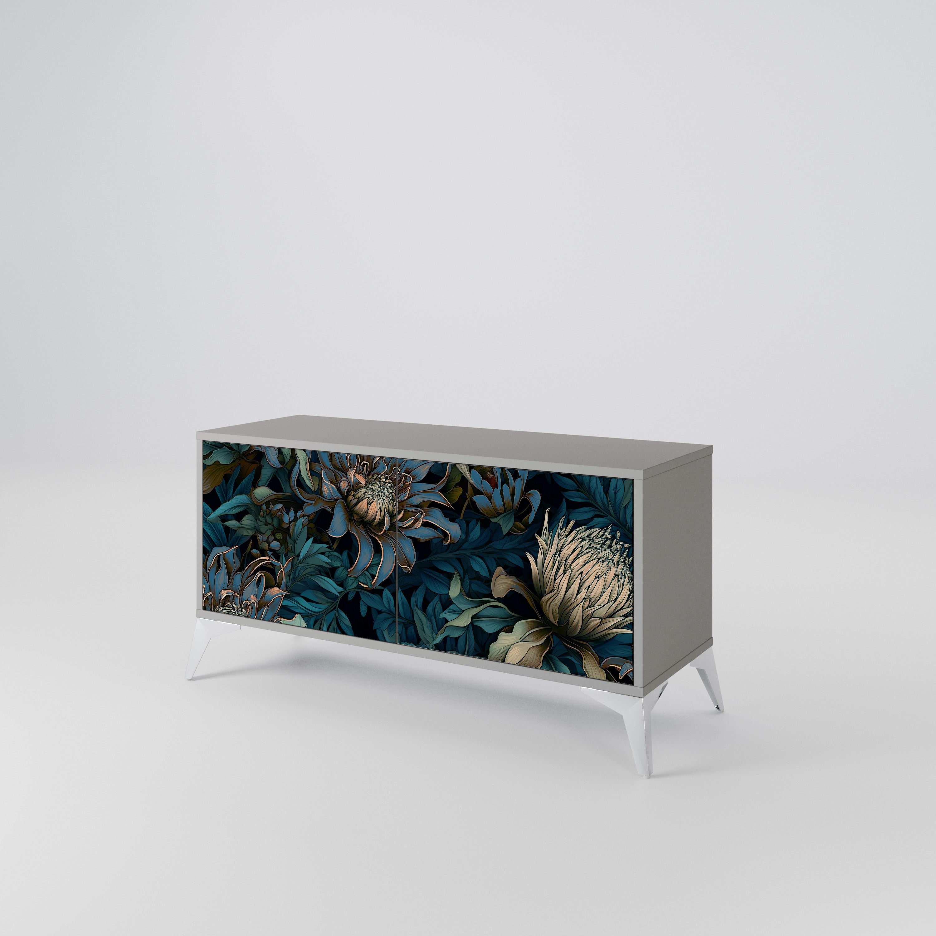 TWILIGHT BLOOM Compact 2-Door TV Cabinet