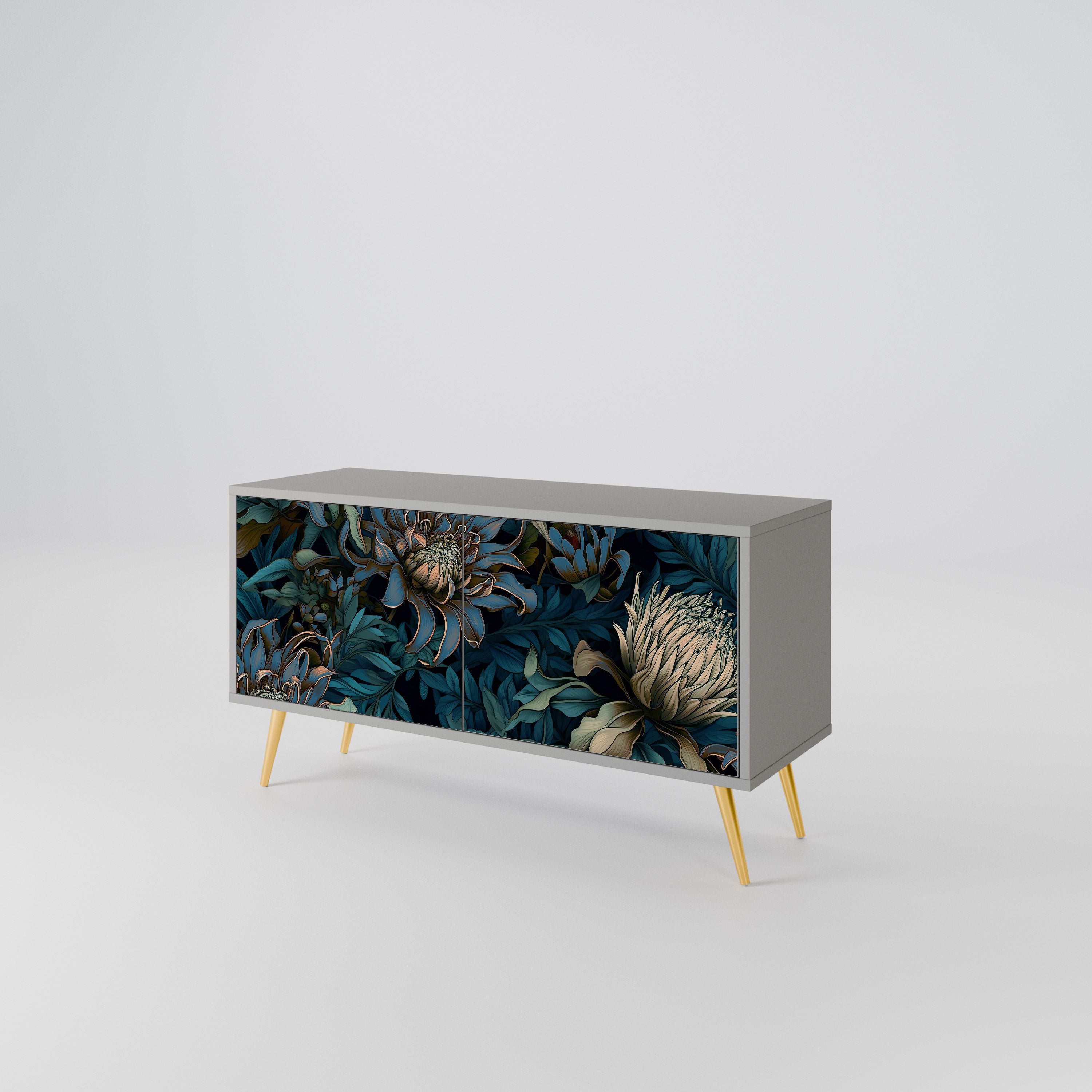 TWILIGHT BLOOM Compact 2-Door TV Cabinet