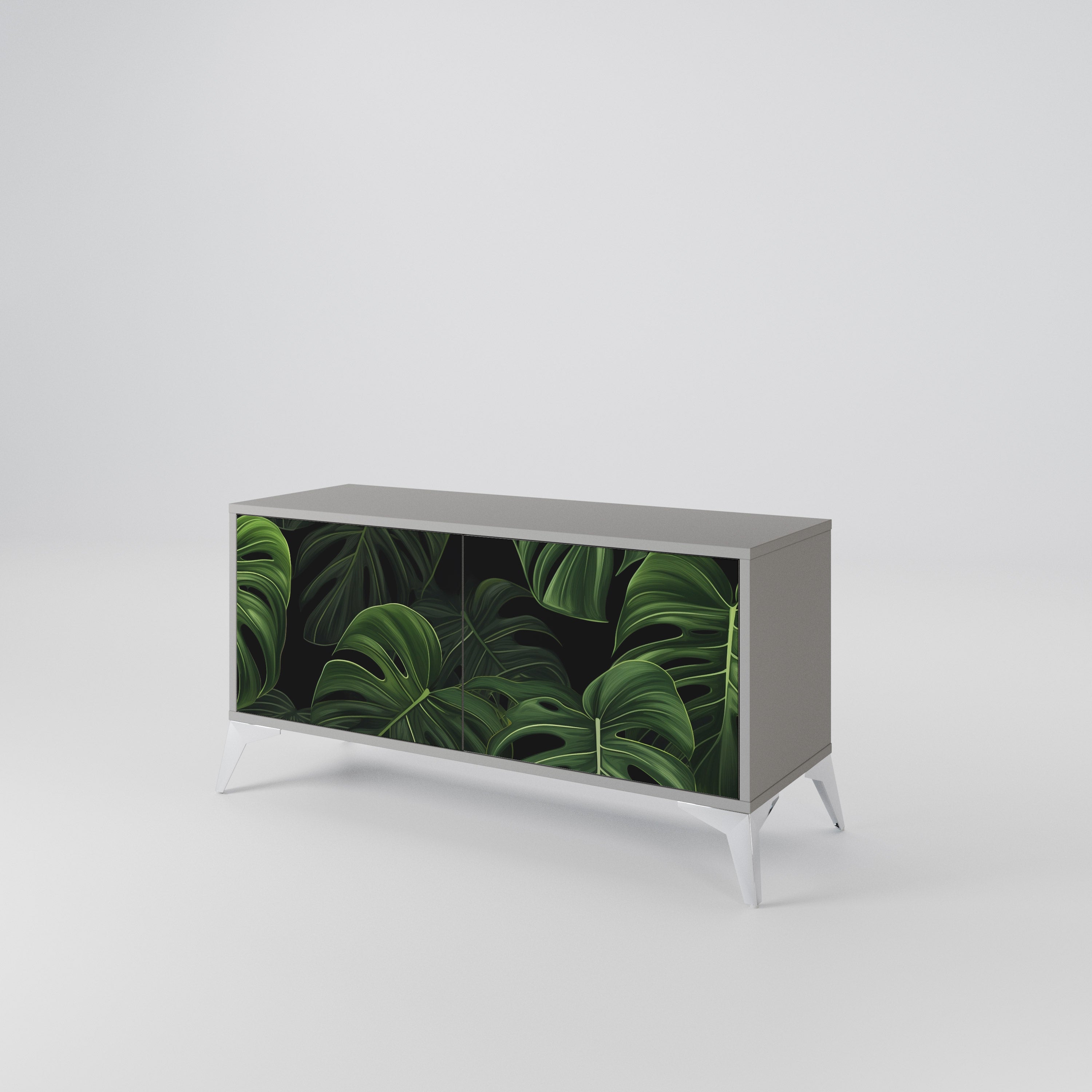 INFINITE MONSTERA Compact 2-Door TV Cabinet