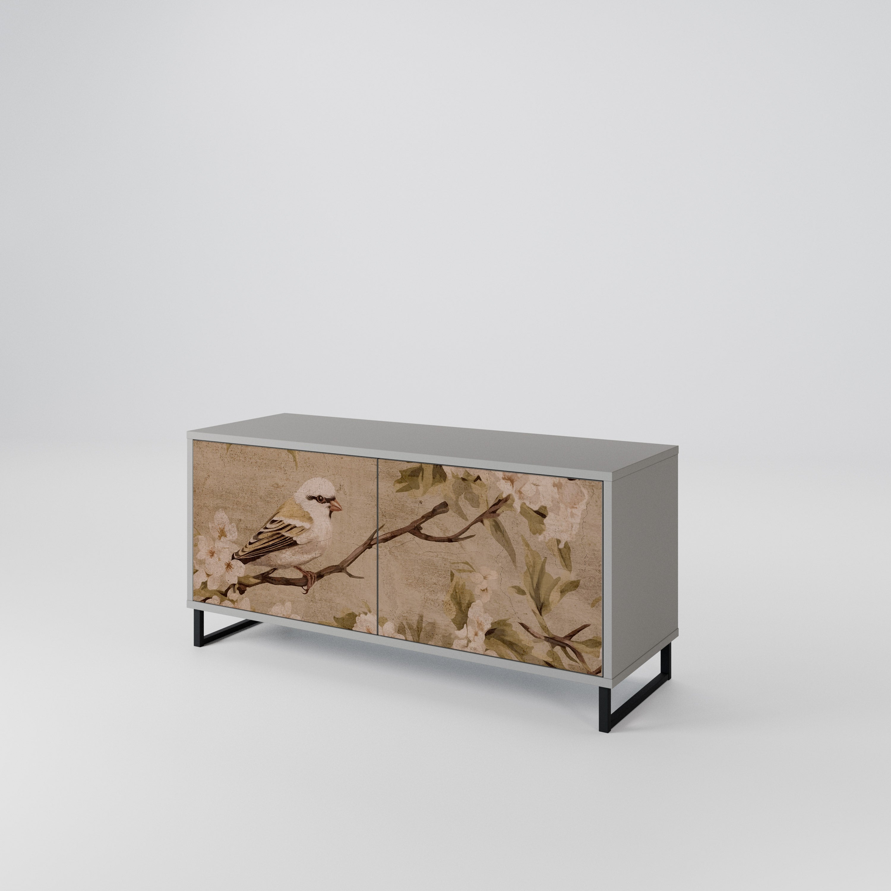 PETAL DISTINGUISH Compact 2-Door TV Cabinet