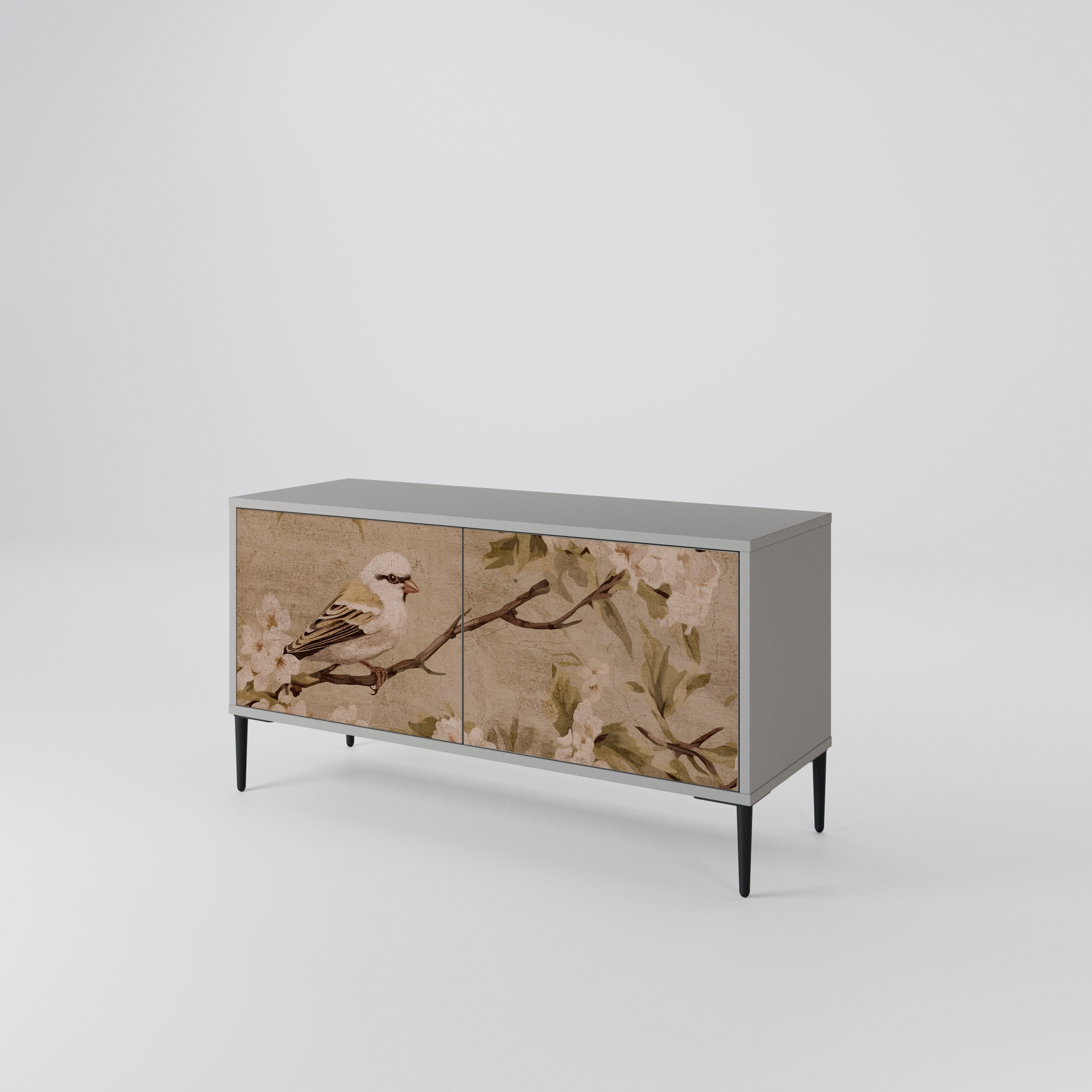 PETAL DISTINGUISH Compact 2-Door TV Cabinet
