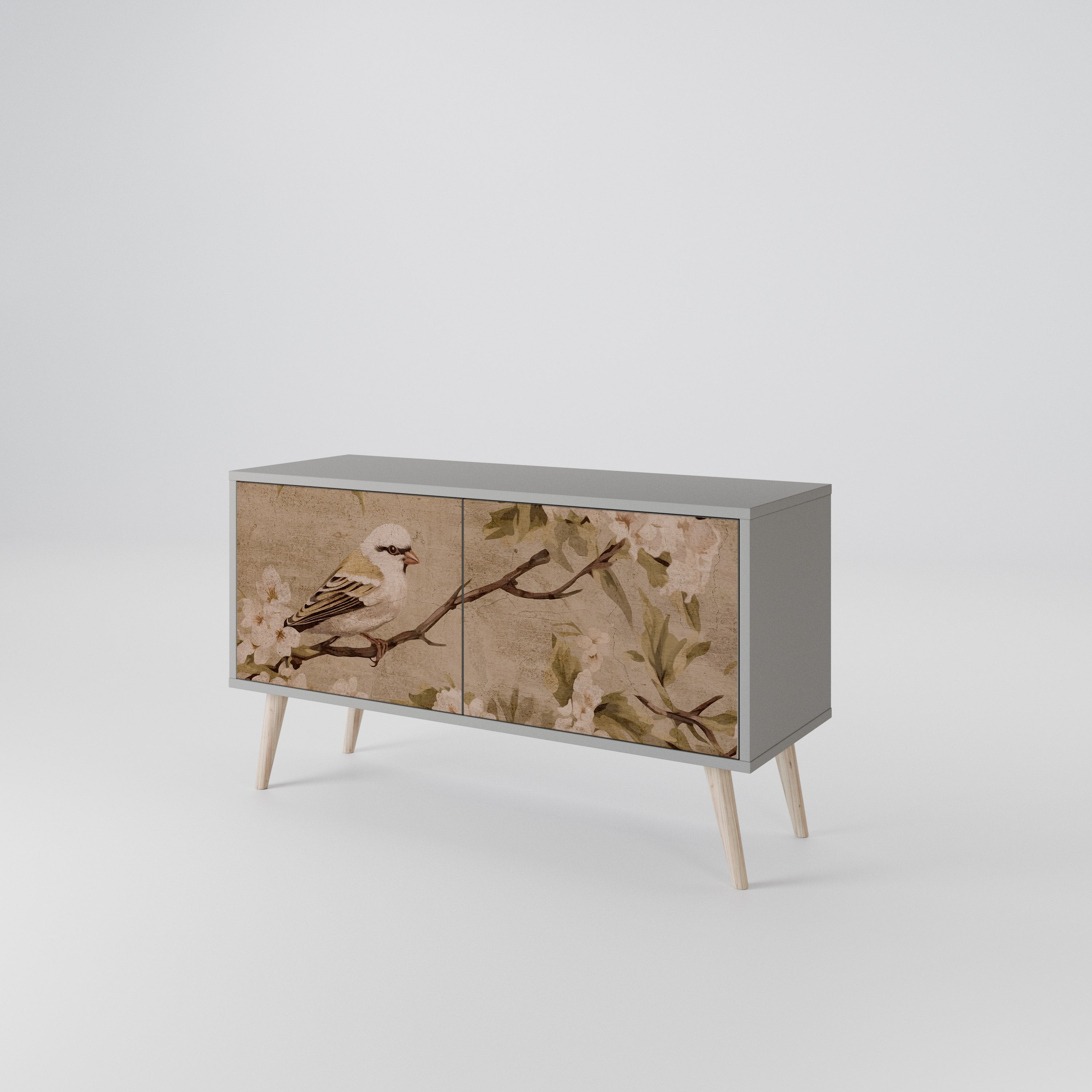 PETAL DISTINGUISH Compact 2-Door TV Cabinet