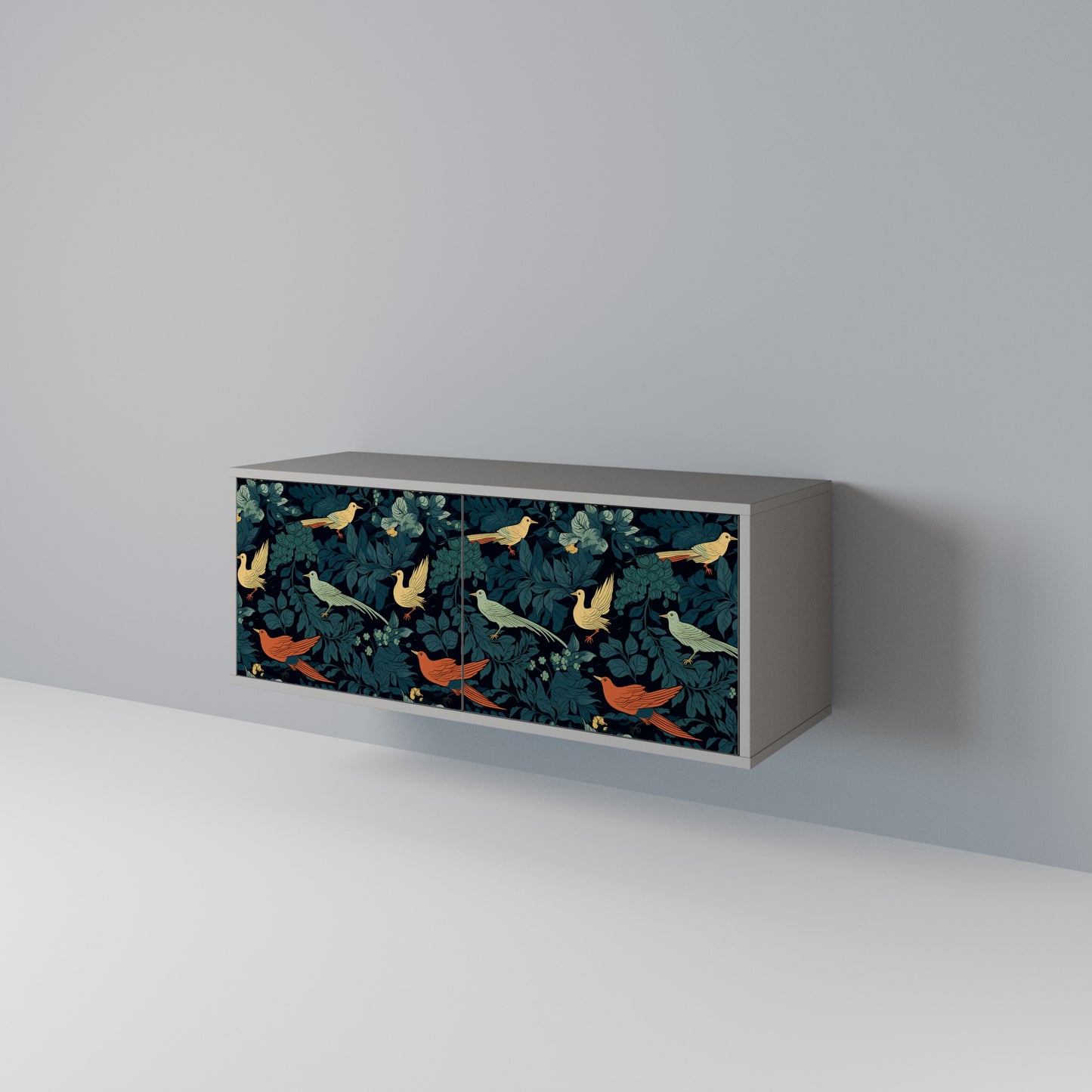 FOWL ORNAMENT Compact 2-Door TV Cabinet