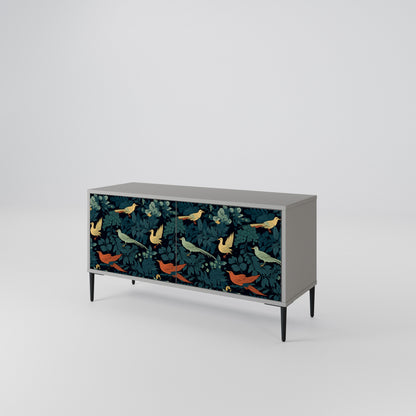 FOWL ORNAMENT Compact 2-Door TV Cabinet