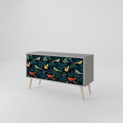 FOWL ORNAMENT Compact 2-Door TV Cabinet