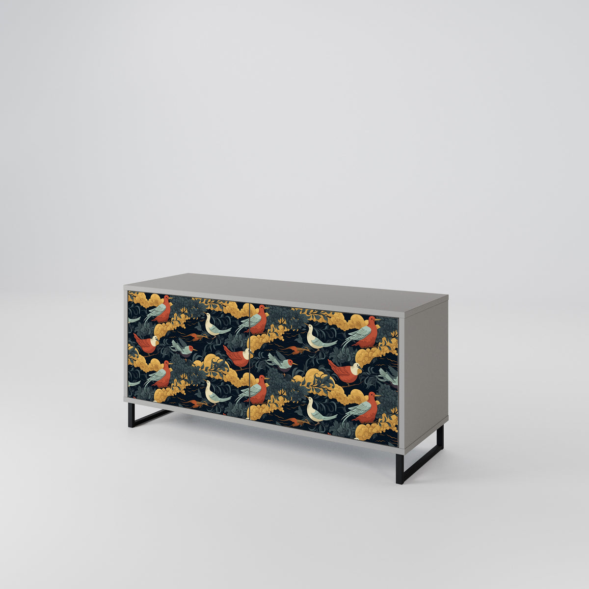 FOWLY DAZE Compact 2-Door TV Cabinet