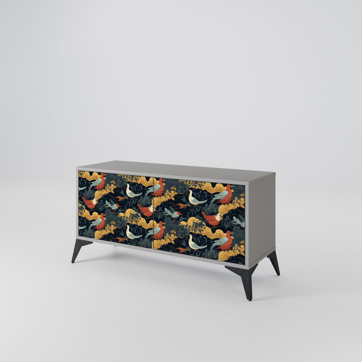 FOWLY DAZE Compact 2-Door TV Cabinet