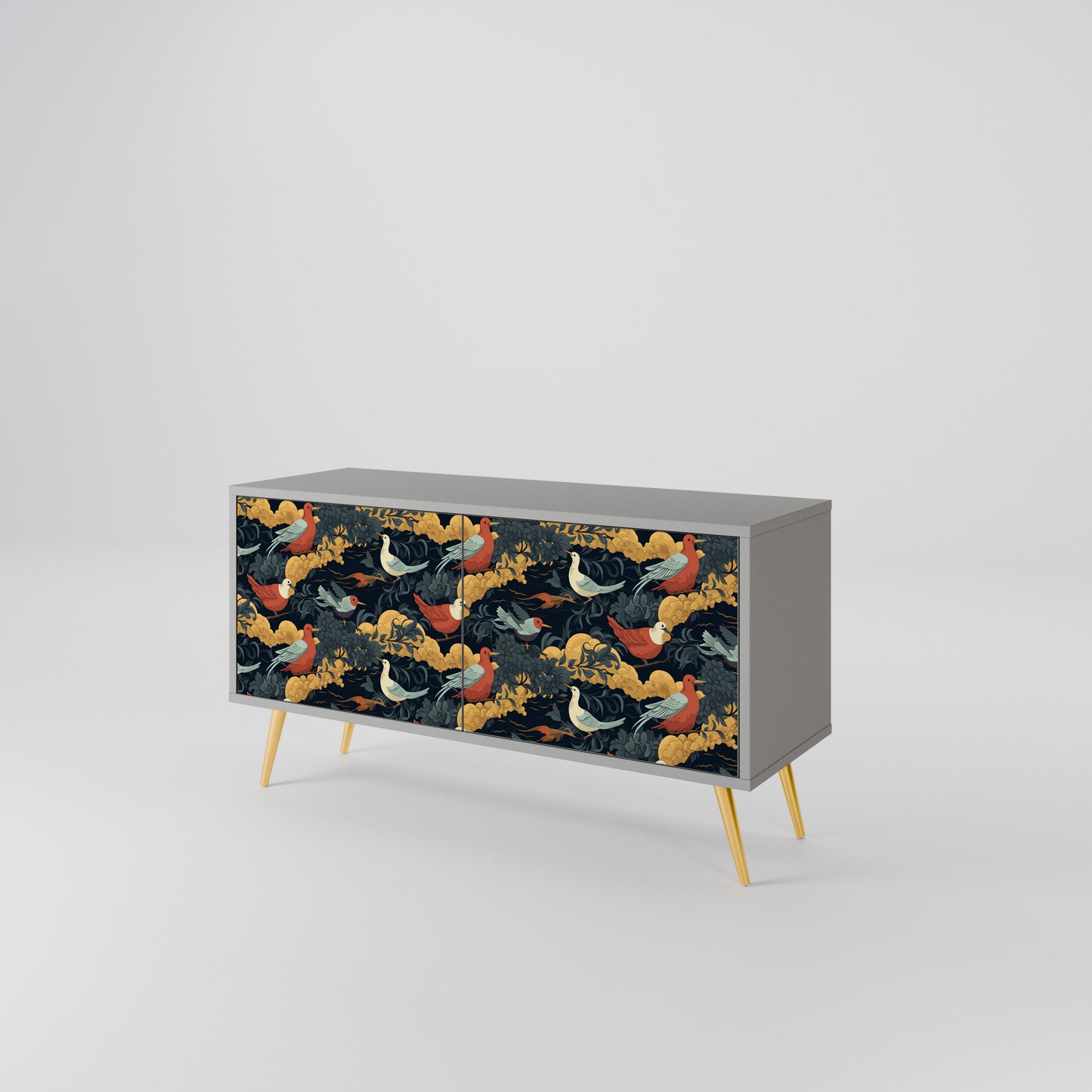 FOWLY DAZE Compact 2-Door TV Cabinet