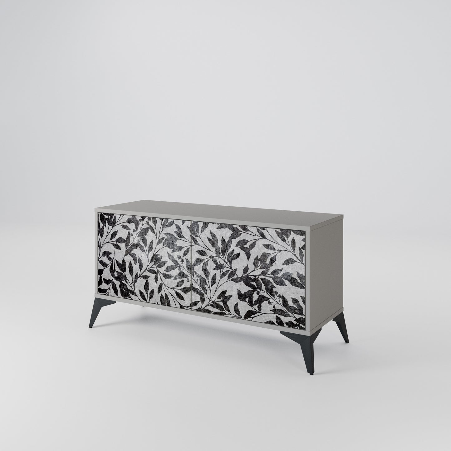 CHARCOAL SPROUT Compact 2-Door TV Cabinet