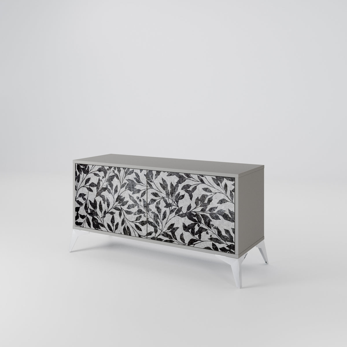 CHARCOAL SPROUT Compact 2-Door TV Cabinet