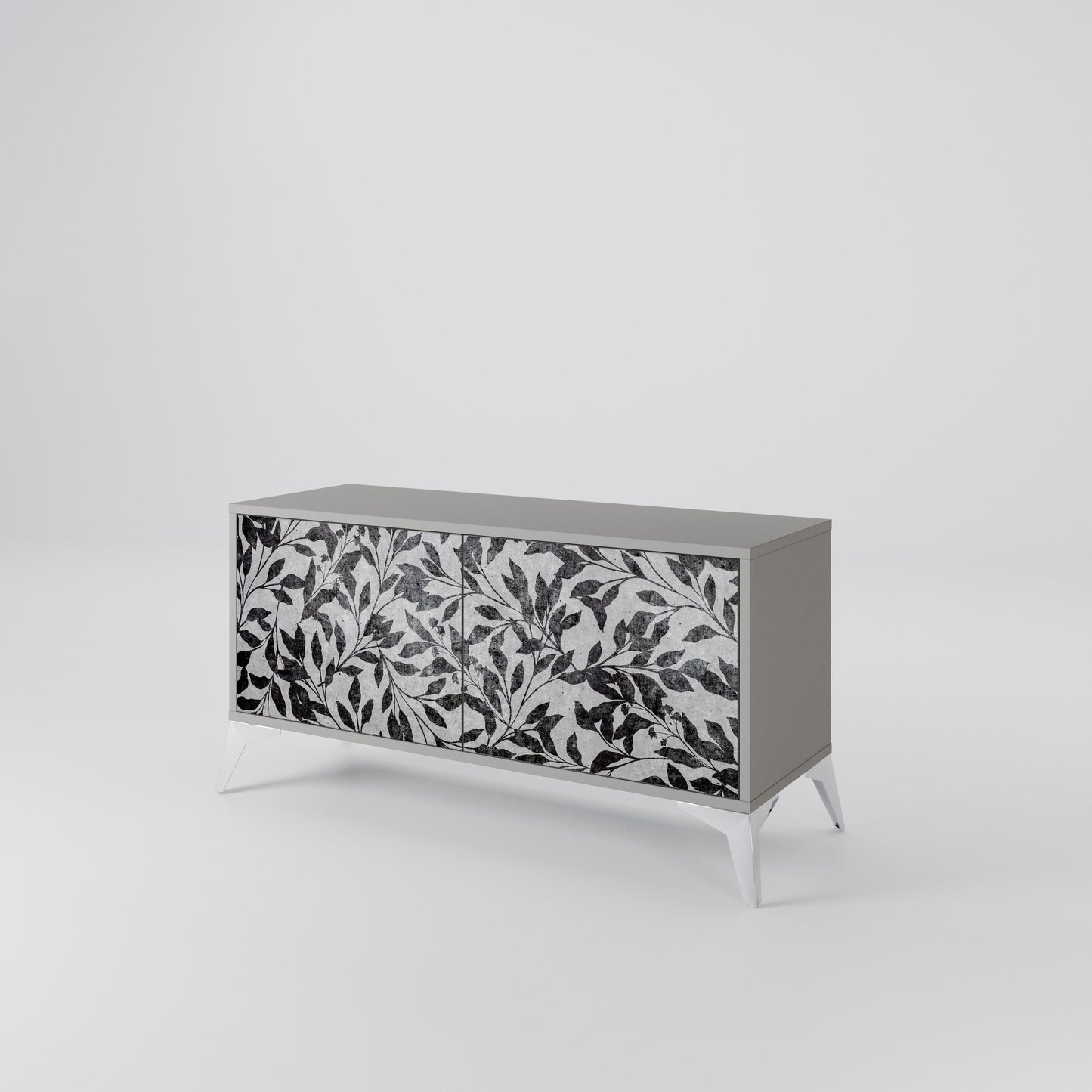 CHARCOAL SPROUT Compact 2-Door TV Cabinet