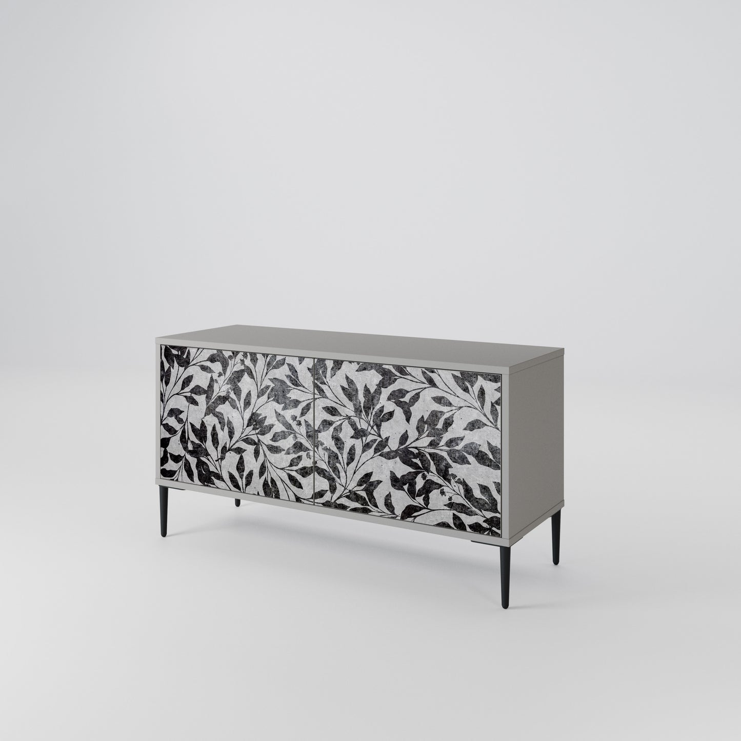 CHARCOAL SPROUT Compact 2-Door TV Cabinet