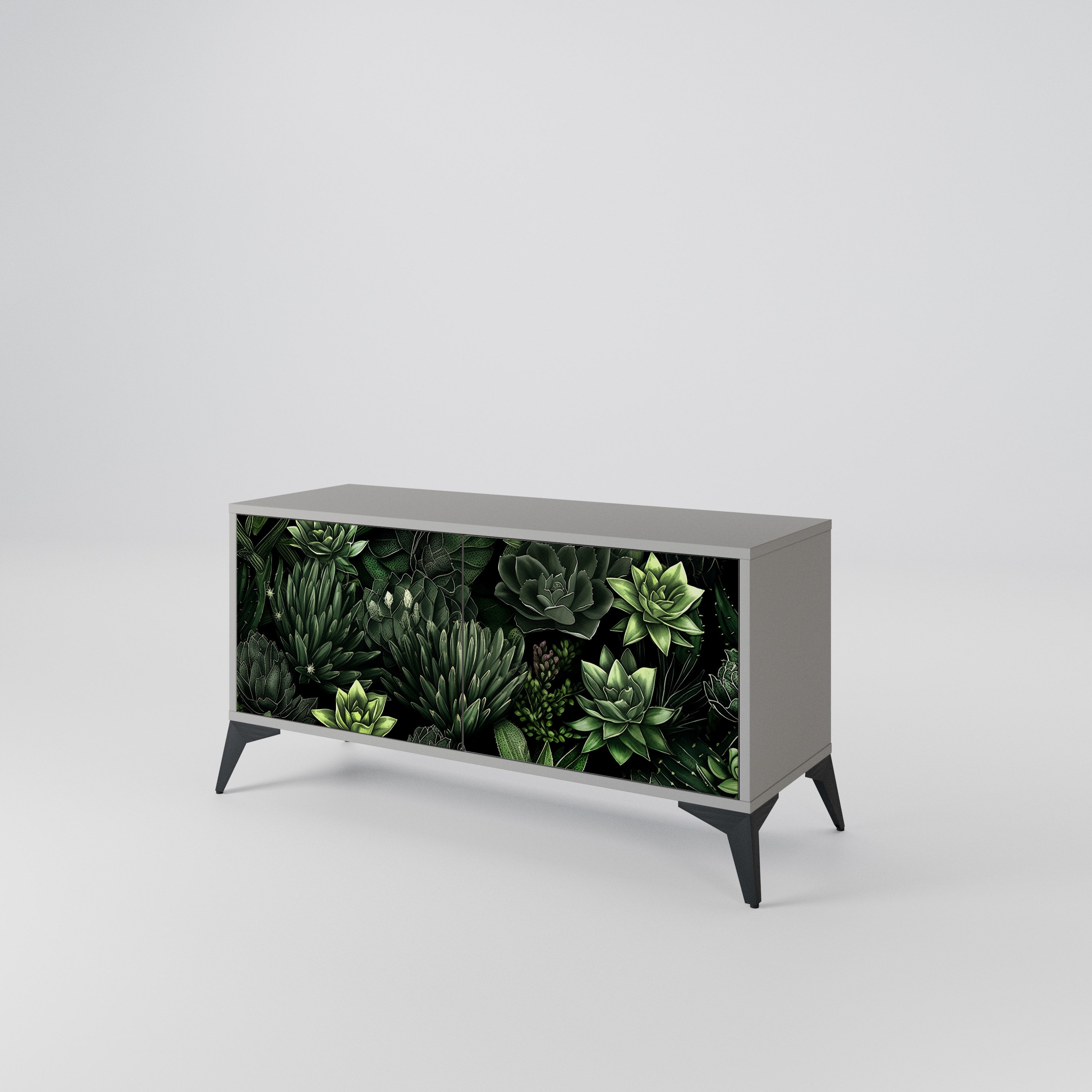 SUCCULENT JUNGLE Compact 2-Door TV Cabinet