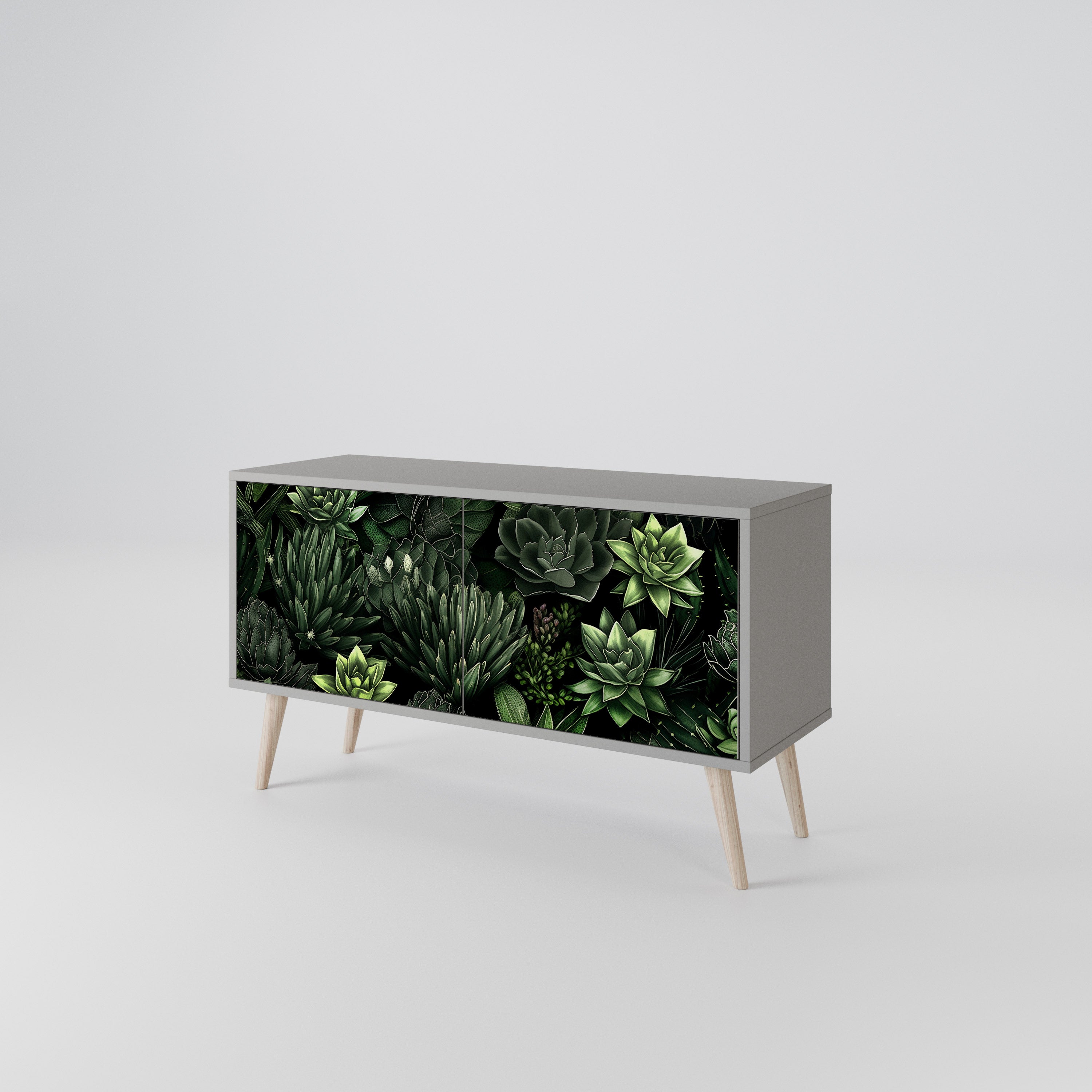 SUCCULENT JUNGLE Compact 2-Door TV Cabinet