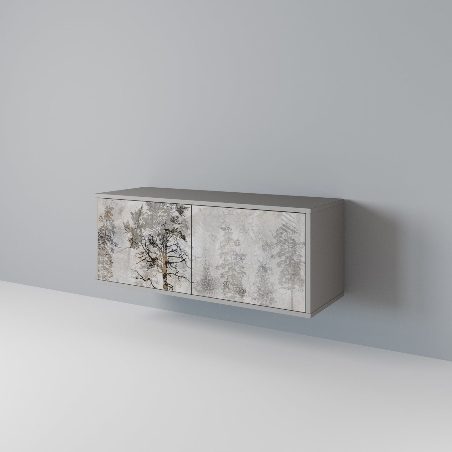 FADE IN THE TREES Compact 2-Door TV Cabinet
