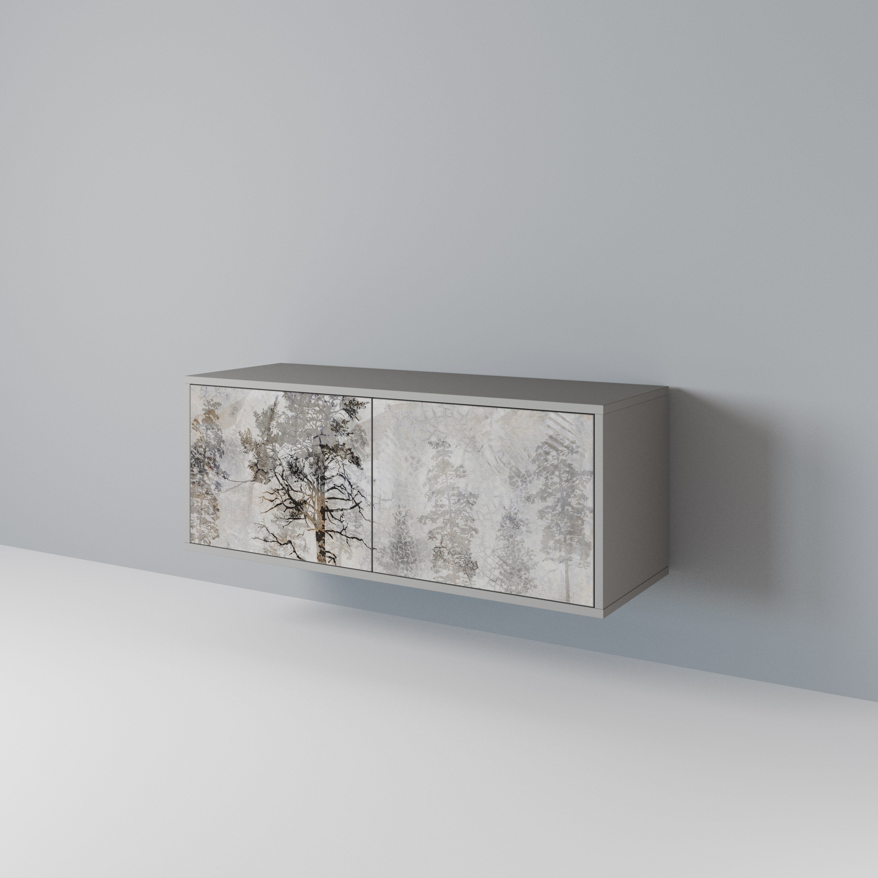 FADE IN THE TREES Compact 2-Door TV Cabinet