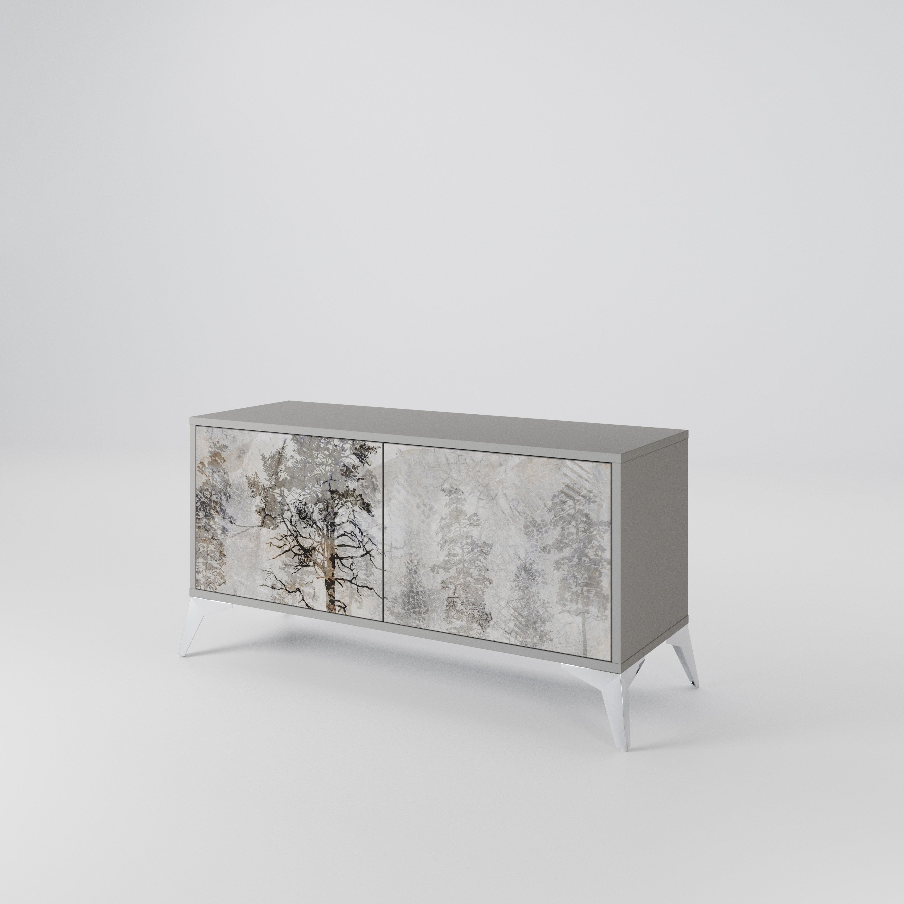 FADE IN THE TREES Compact 2-Door TV Cabinet
