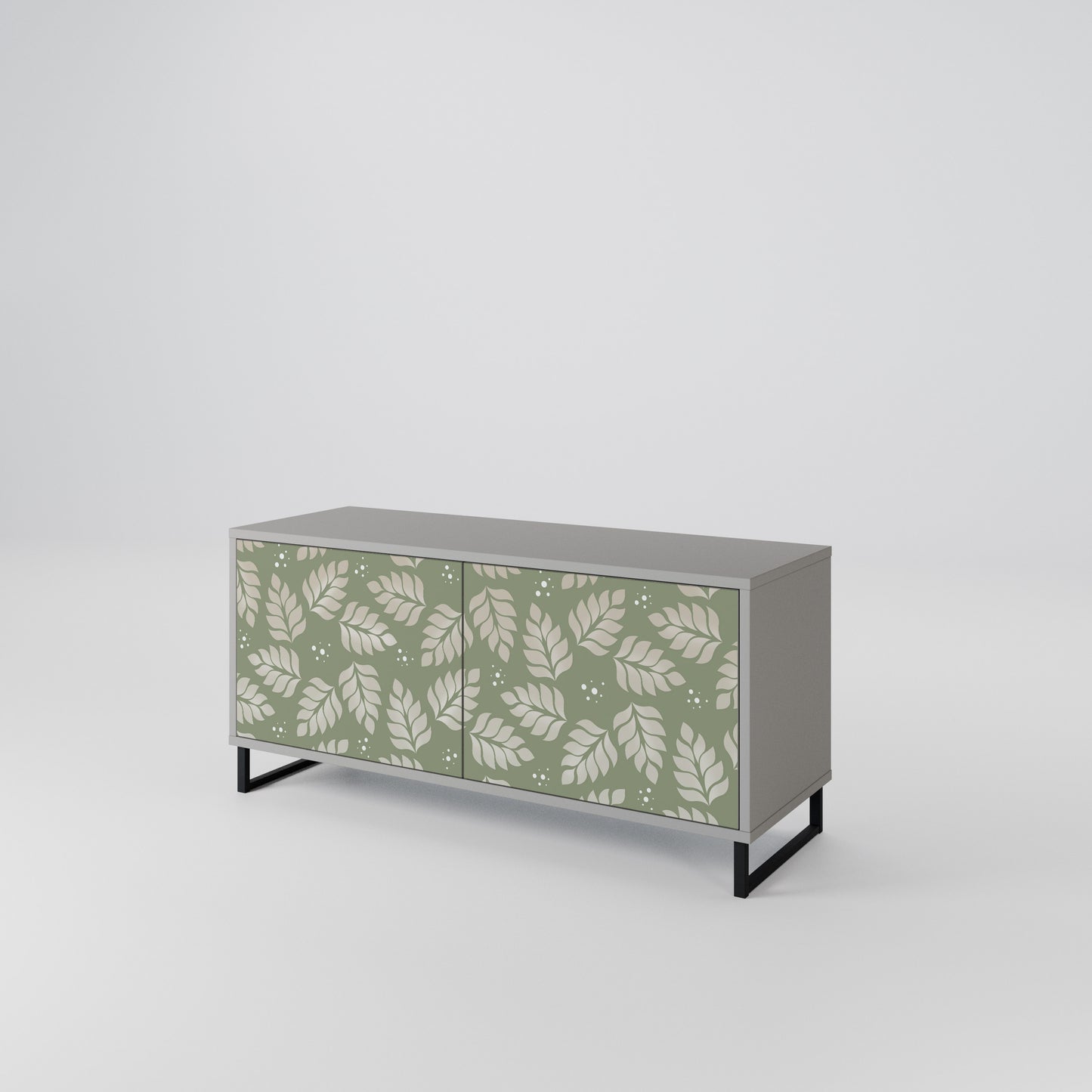 LEAVES ON GREEN Compact 2-Door TV Cabinet