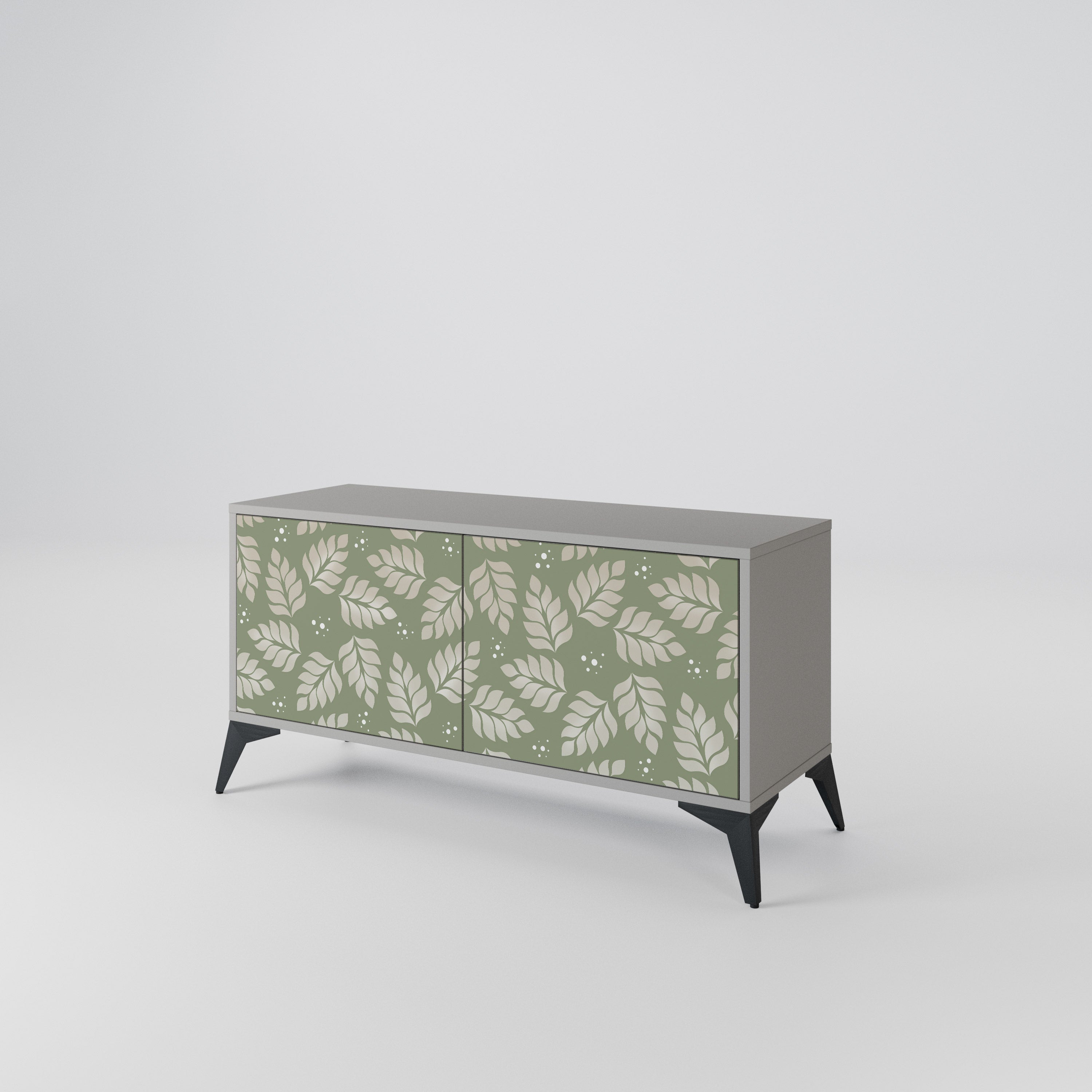LEAVES ON GREEN Compact 2-Door TV Cabinet