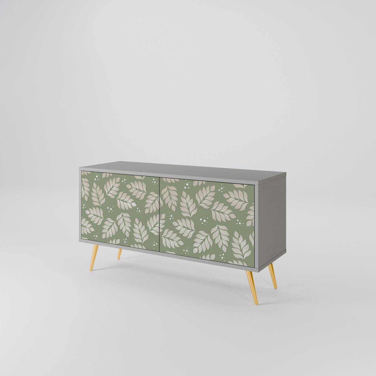 LEAVES ON GREEN Compact 2-Door TV Cabinet